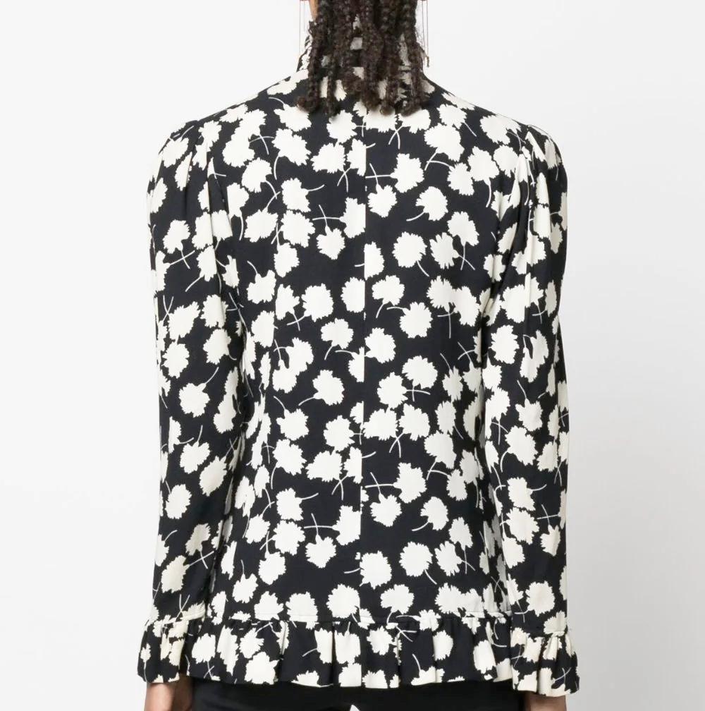 1978 Yves Saint Laurent YSL Iconic Flower Printed Jacket In Good Condition For Sale In Paris, FR