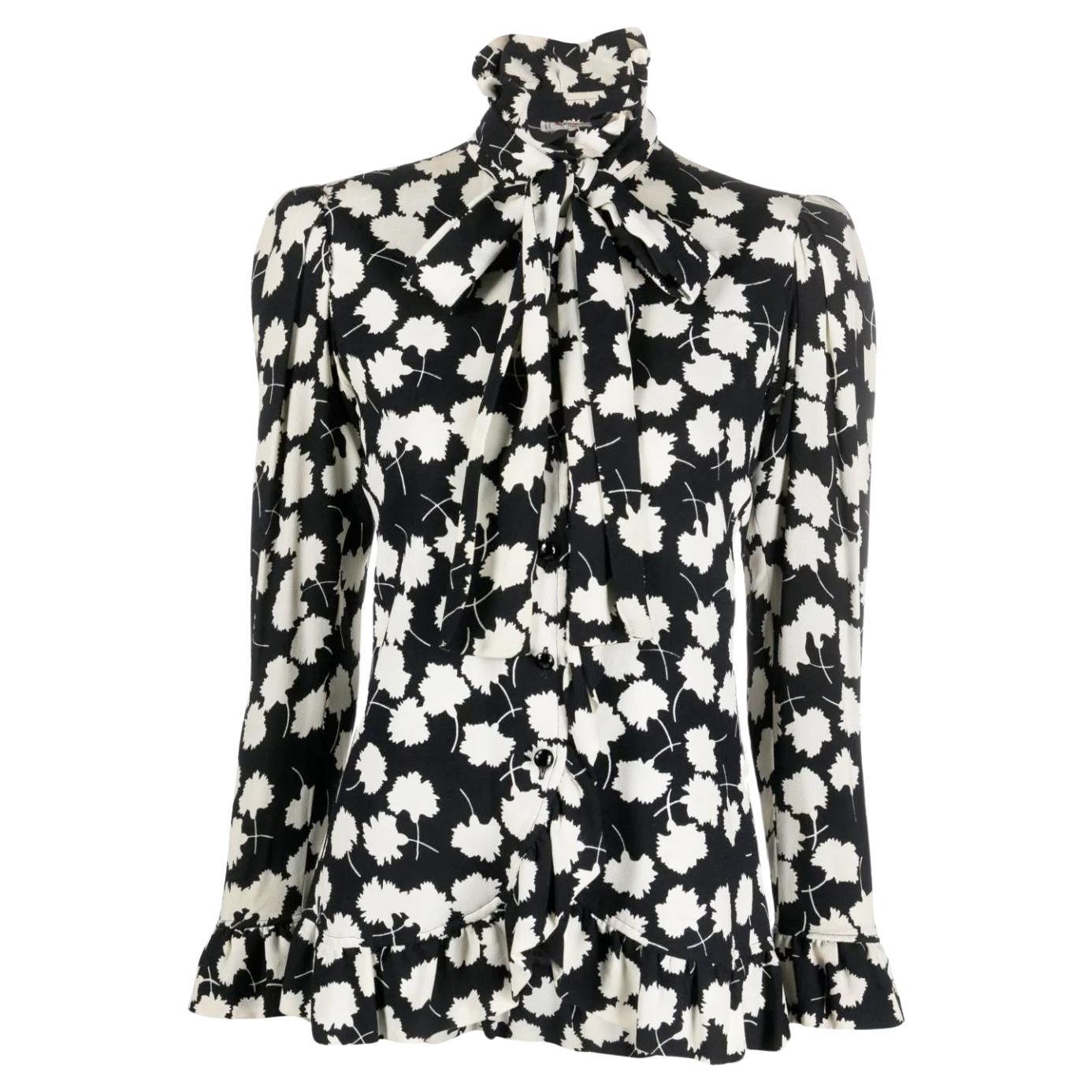1978 Yves Saint Laurent YSL Iconic Flower Printed Jacket For Sale