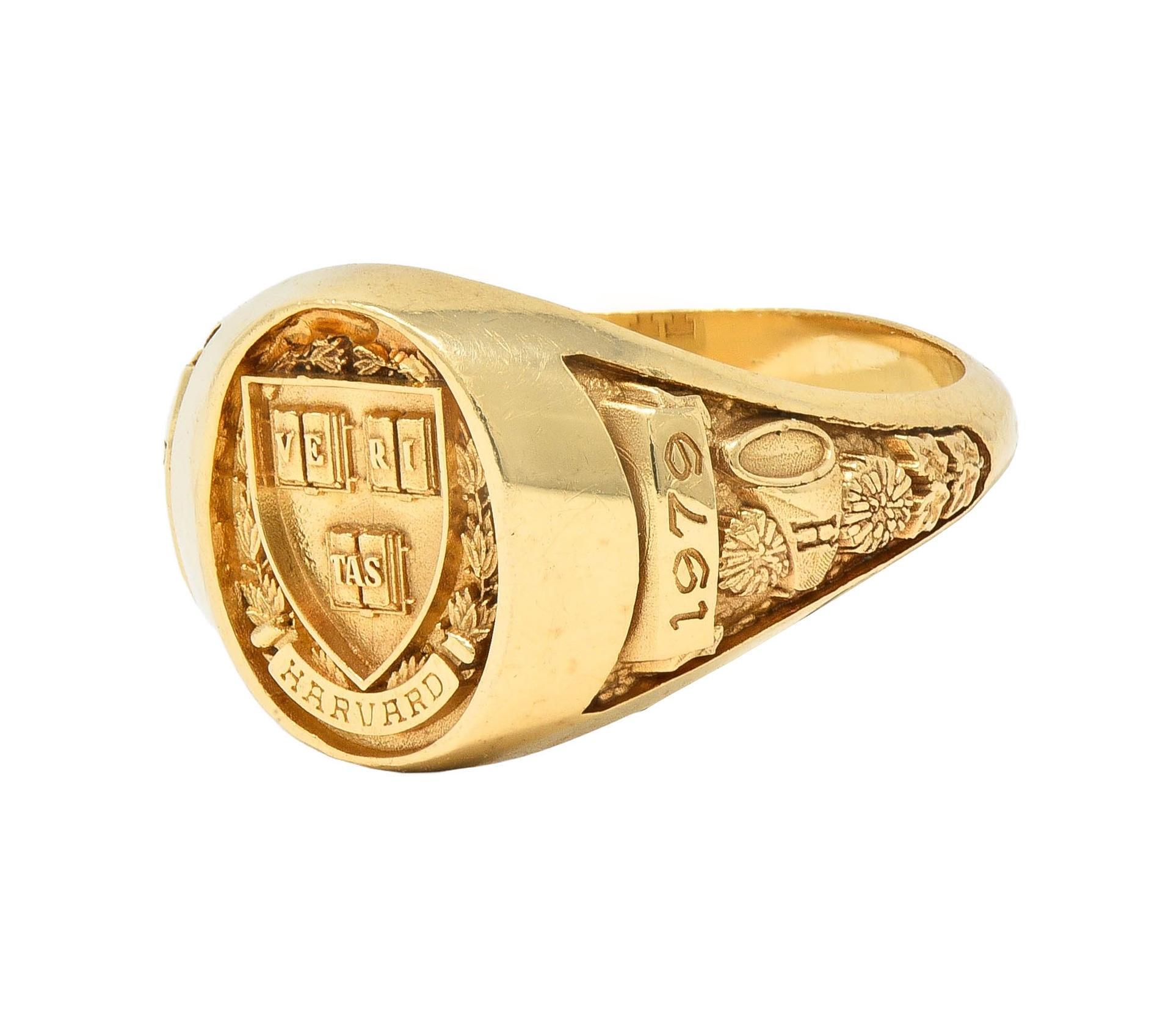 1979 14 Karat Gelbgold Vintage Harvard Signet Class Unisex-Ring, Harvard Signet Class im Angebot 10