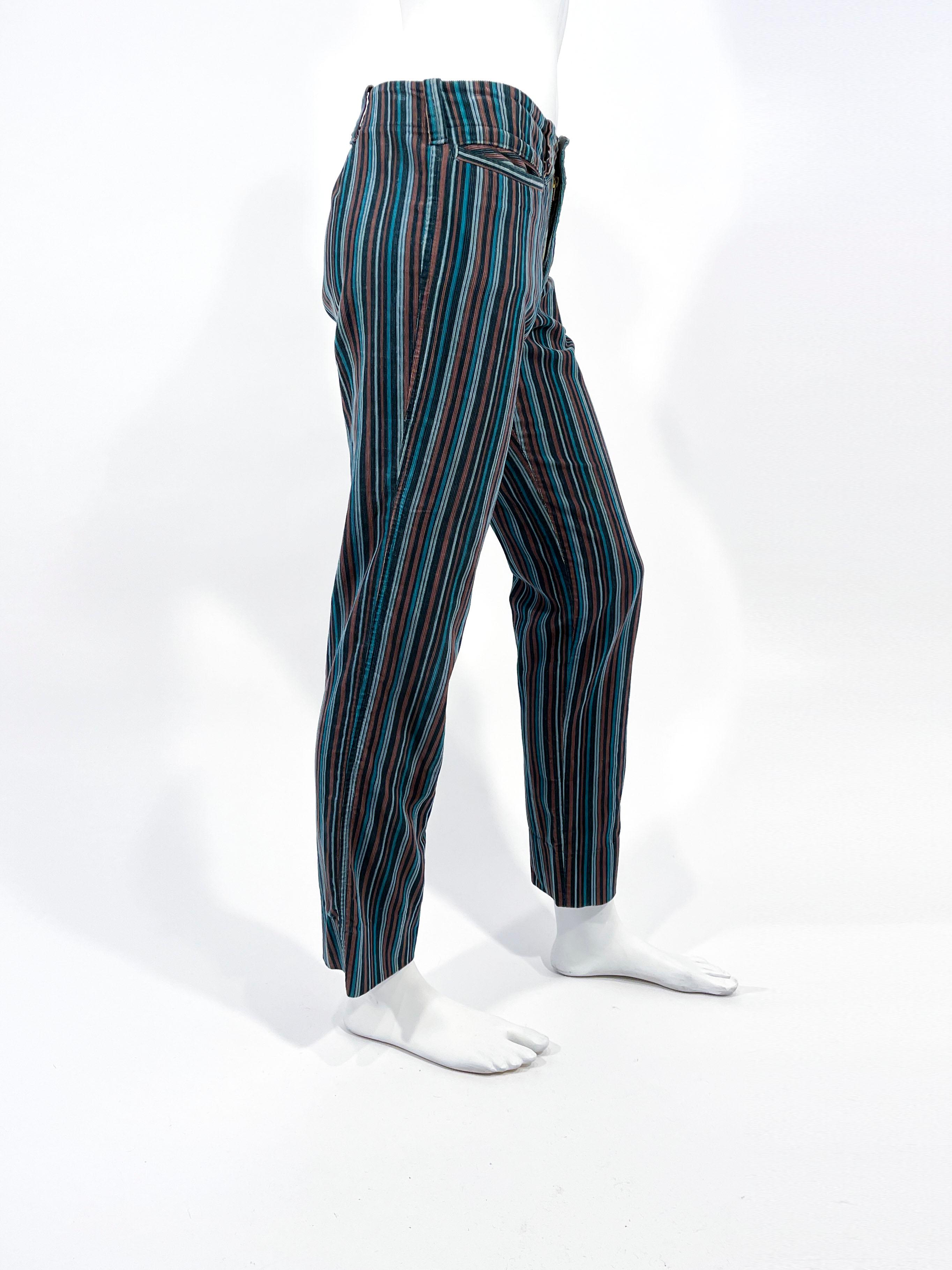 Women's 1979 Andrew Yiannakou Corduroy Stripped Pants    For Sale