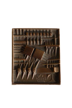1979 Arnaldo Pomodoro Tecno Art Abstract Italian Design Sculpture Medal