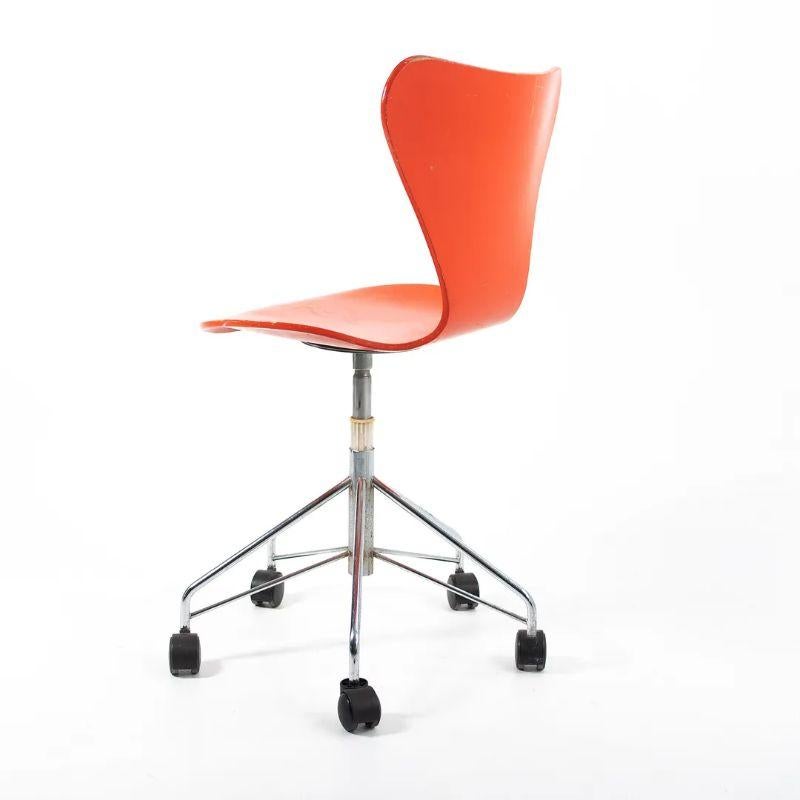 Steel 1979 Arne Jacobsen for Fritz Hansen Model 3117 Adjustable Desk Chair For Sale