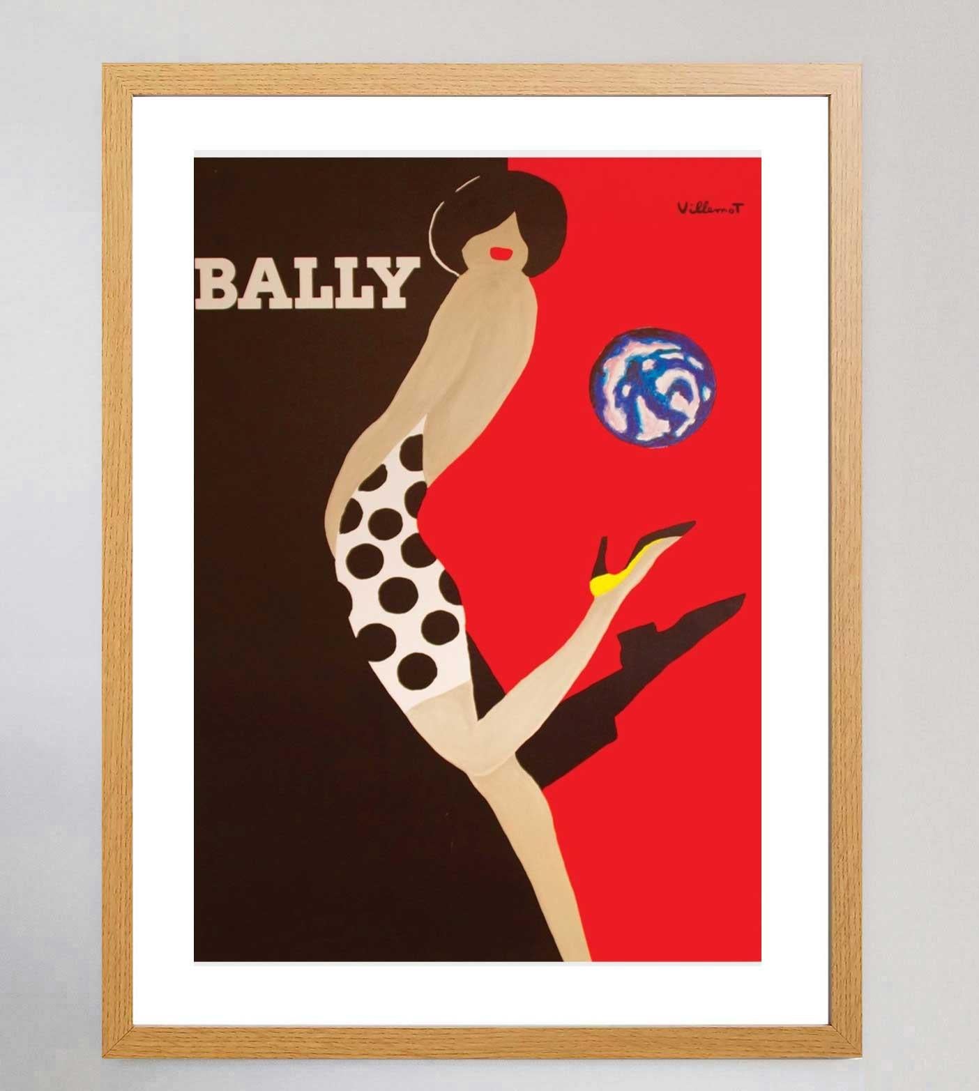 Affiche vintage d'origine Bally Kick de 1979 Bon état - En vente à Winchester, GB