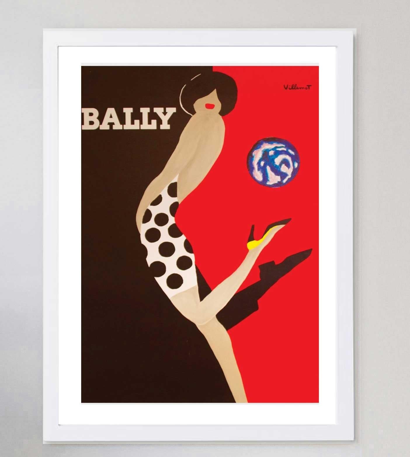 Late 20th Century 1979 Bally Kick Original Vintage Poster For Sale