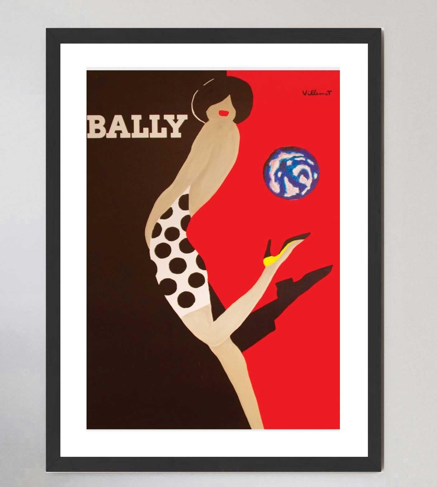 Linen 1979 Bally Kick Original Vintage Poster For Sale