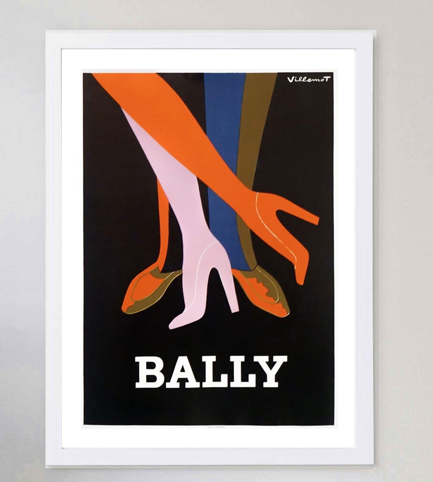 1979 Bally Shoes Original Vintage Poster In Good Condition For Sale In Winchester, GB