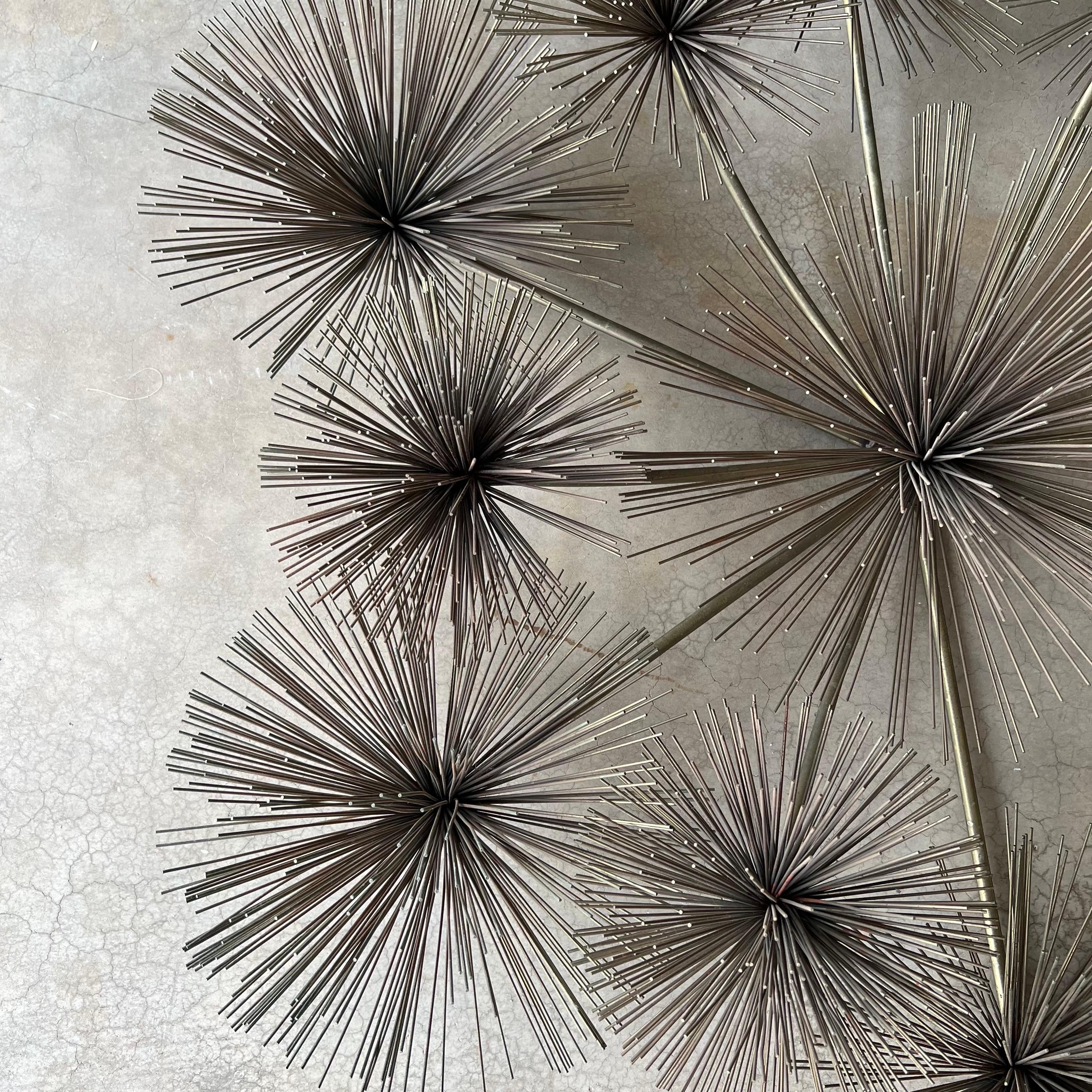 Mid-Century Modern 1979 C. Jeré metal urchin or pom pom large sculpture For Sale