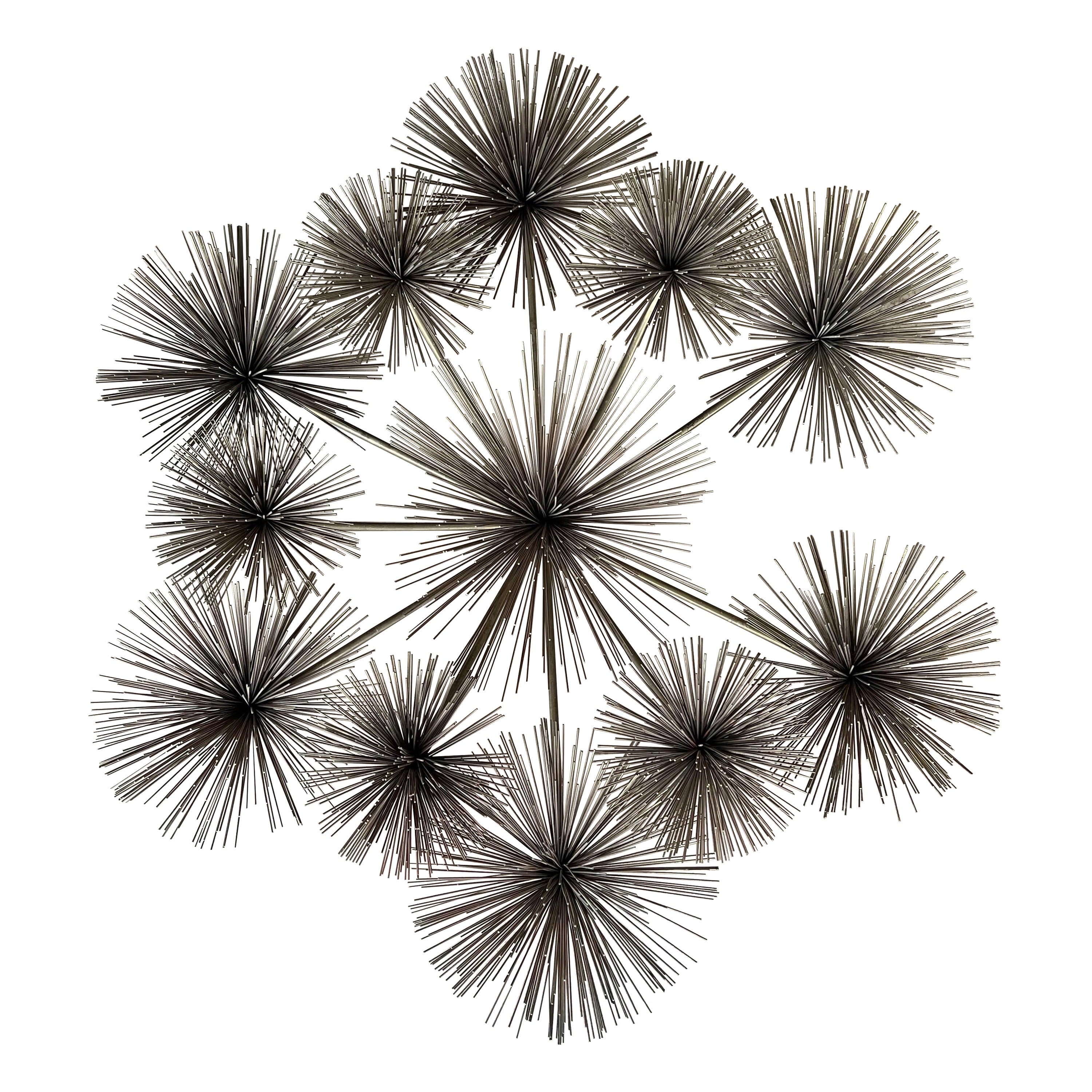 1979 C. Jeré metal urchin or pom pom large sculpture