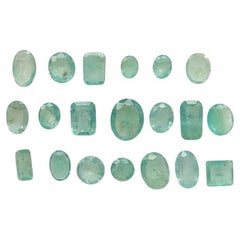 Lote de esmeraldas de Zambia de corte mixto de 19,79 quilates