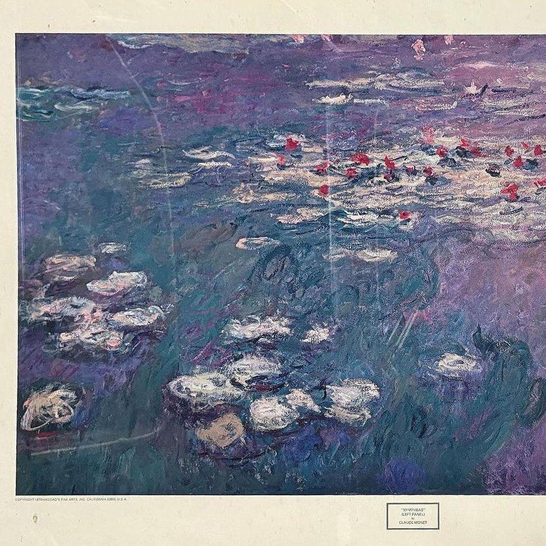 1979 Carnegie Institute „Nympheas“ Lithographieplakat von Claude Monet, gerahmt (Moderne) im Angebot