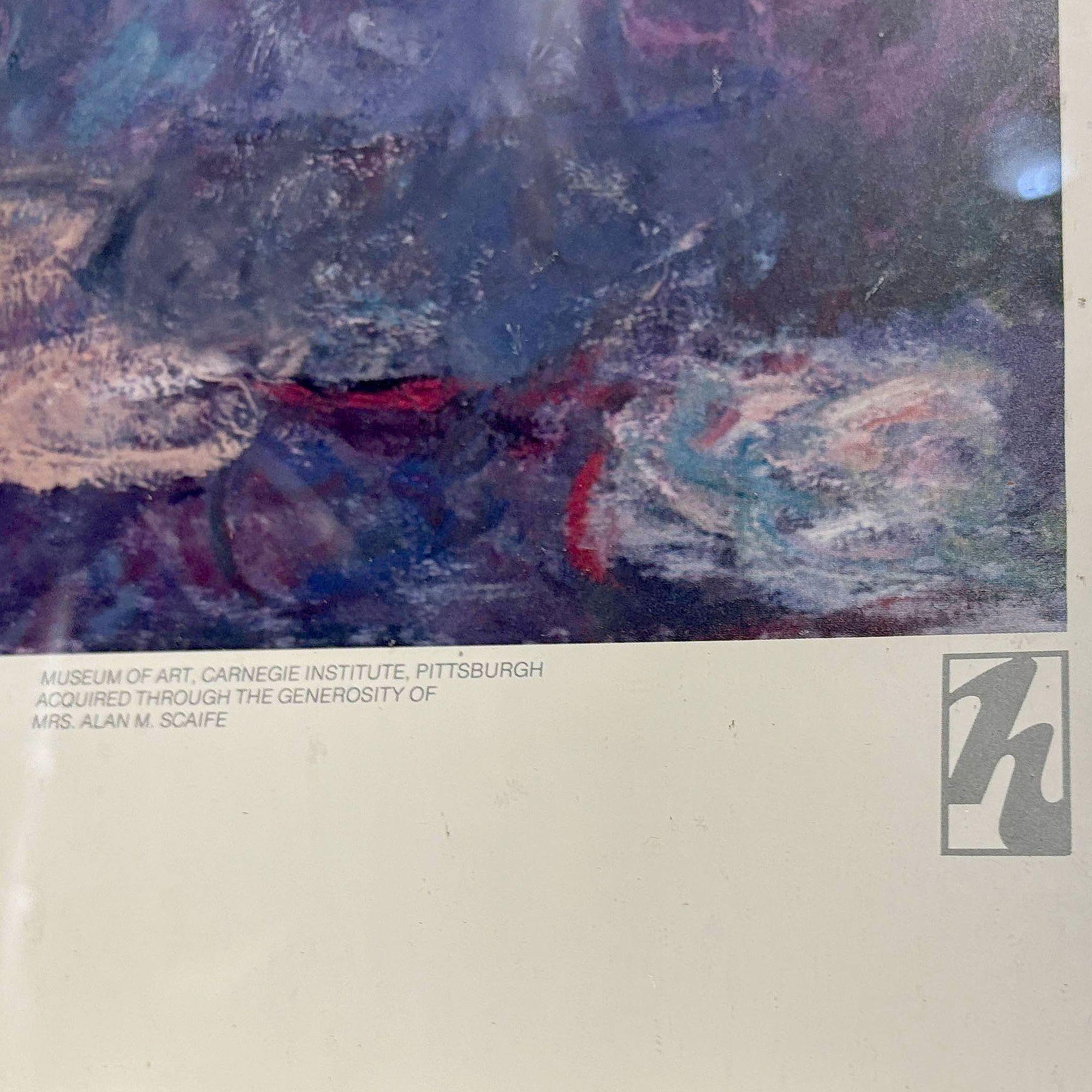 1979 Carnegie Institute „Nympheas“ Lithographieplakat von Claude Monet, gerahmt im Zustand „Hervorragend“ im Angebot in Van Nuys, CA
