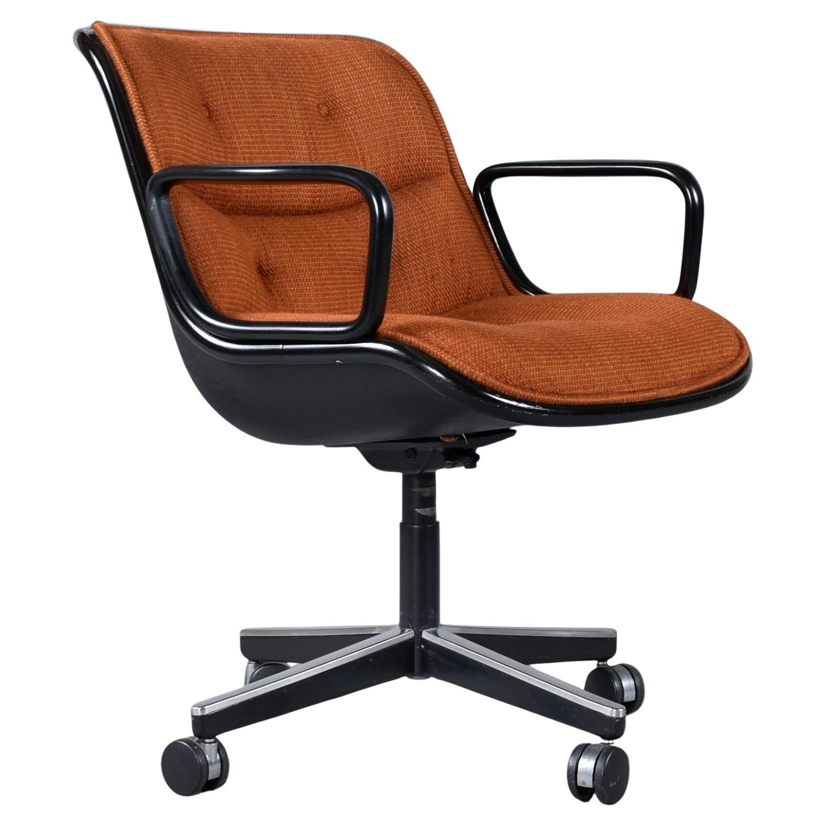 1979 Charles Pollock for Knoll Burnt Orange Single Executive Chair