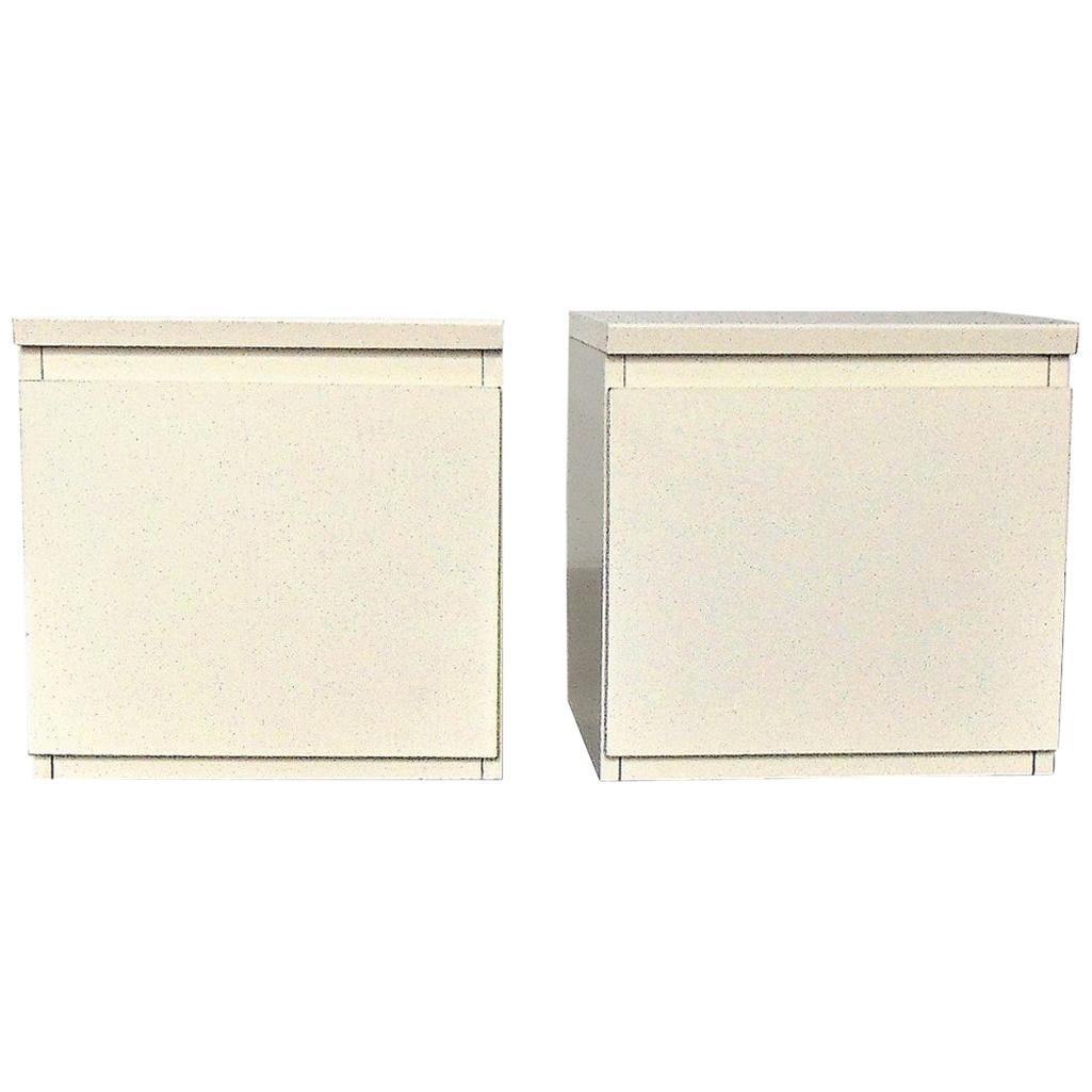 1979 Claudio Salocchi Two Low Cabinets in White Lacquer by Sormani, Italy