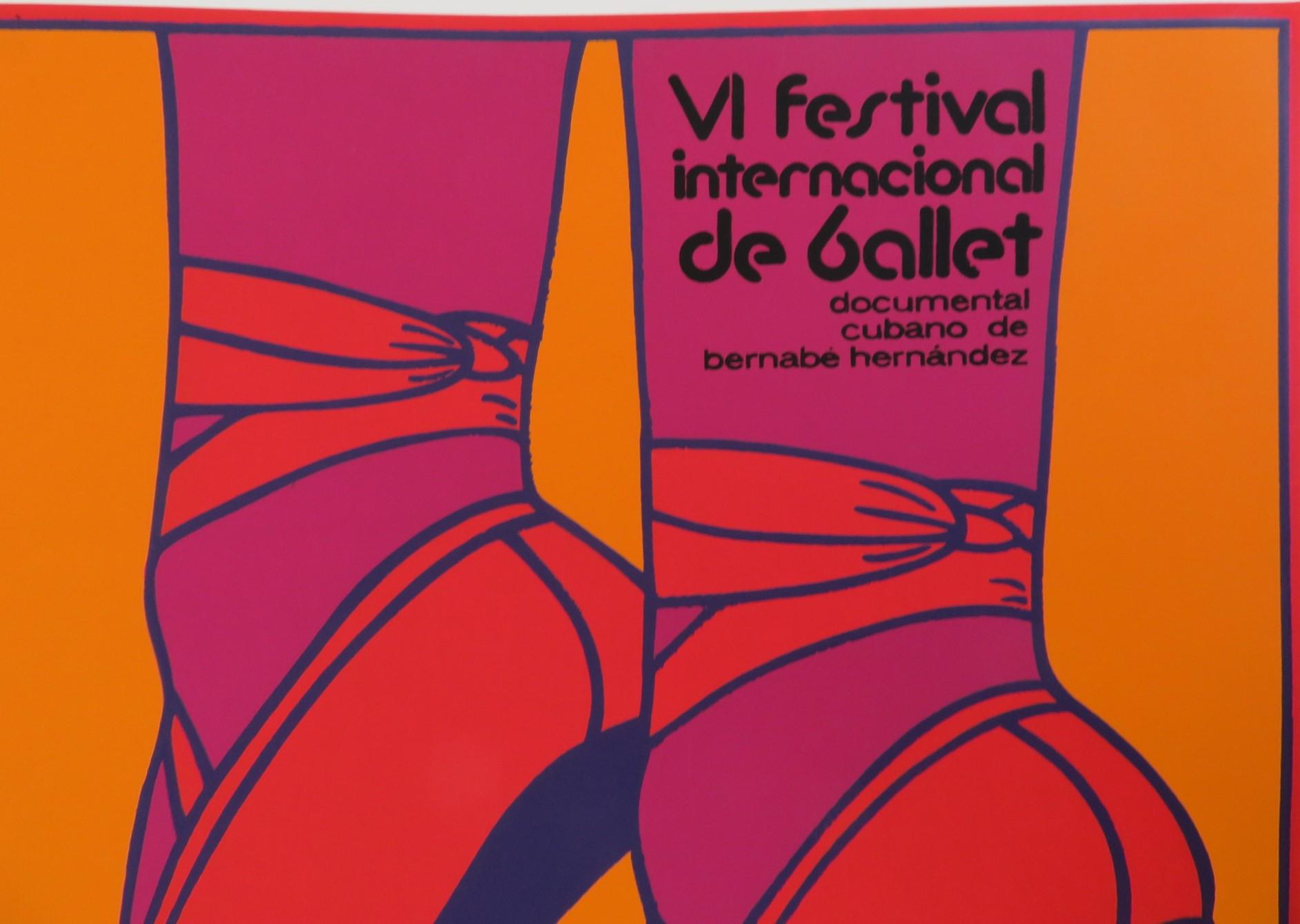 1979 Cuban Poster by Reboiro for International Ballet Festival Held in Cuba  In Good Condition In Miami, FL