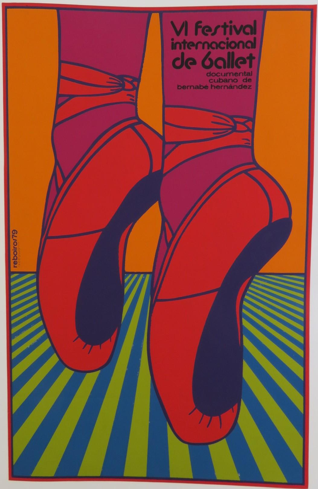 1979 Cuban Poster by Reboiro for International Ballet Festival Held in Cuba  1