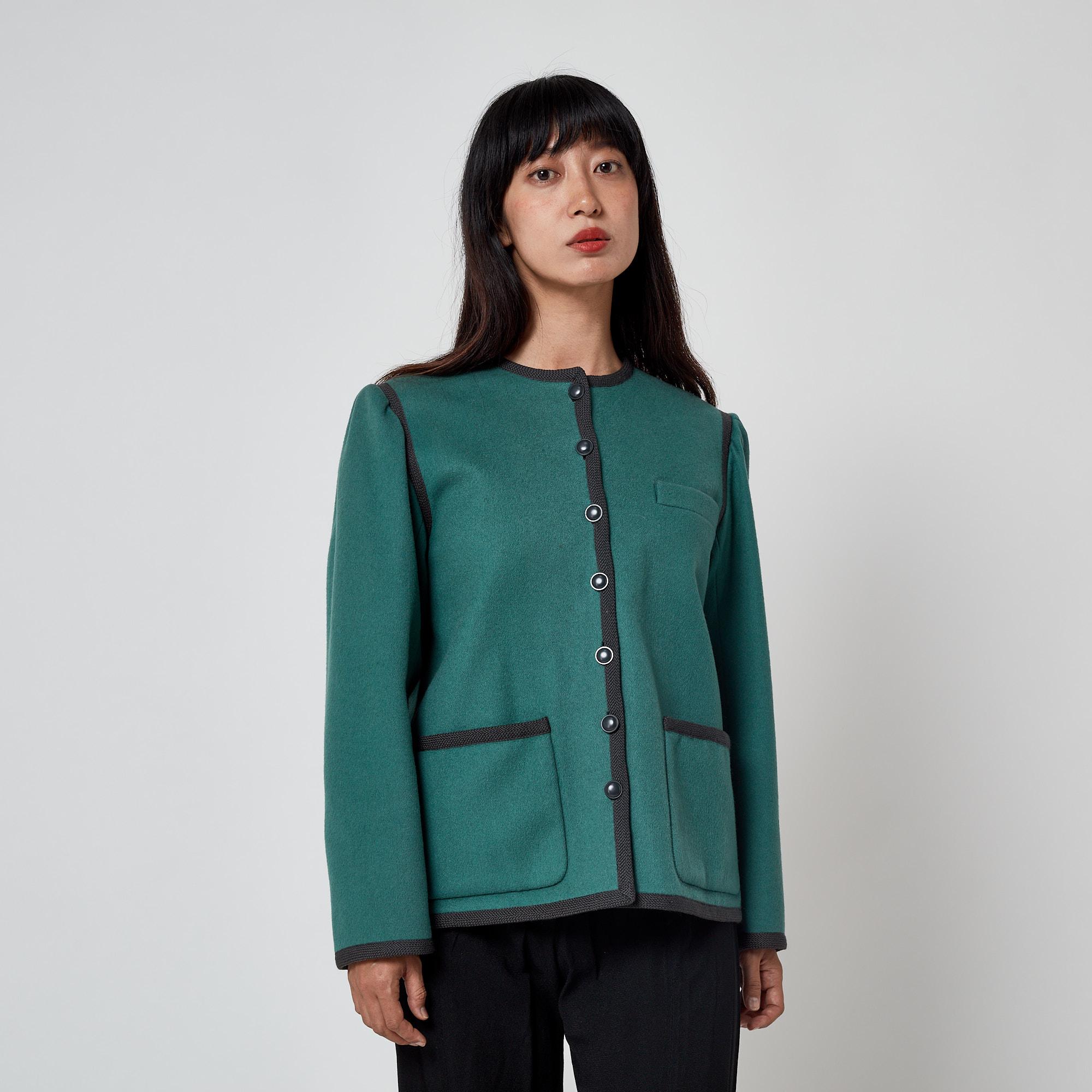 1979 Documented Yves Saint Laurent Ballets Russes Green Jacket For Sale 4