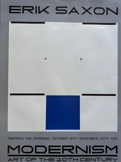 1979 Erik Saxon "Modernism" Paintings and Drawings Exhibition Print