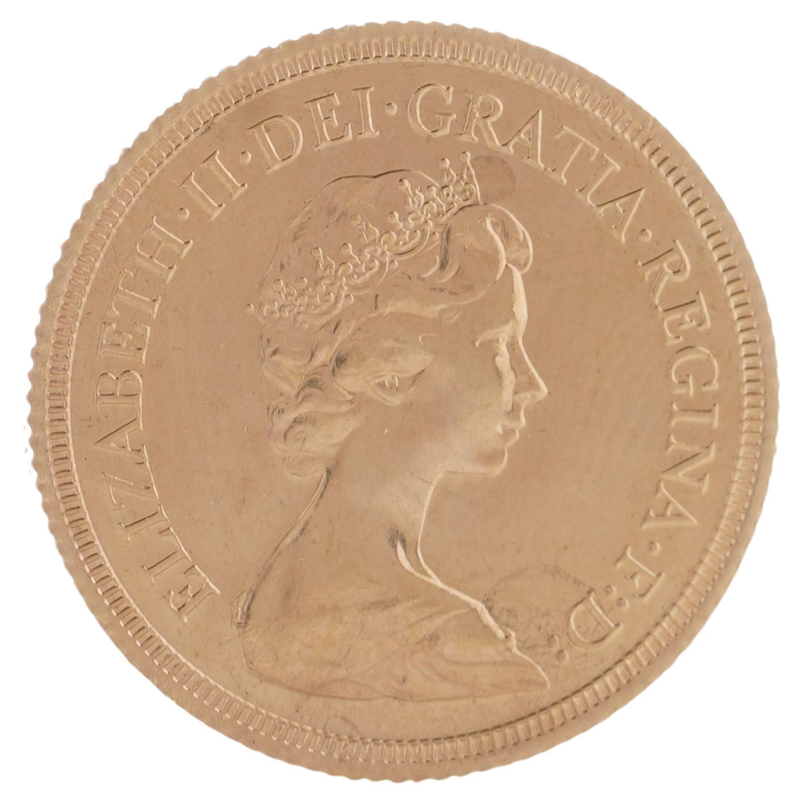1979 Gold Sovereign - Elizabeth II Decimal Portrait For Sale