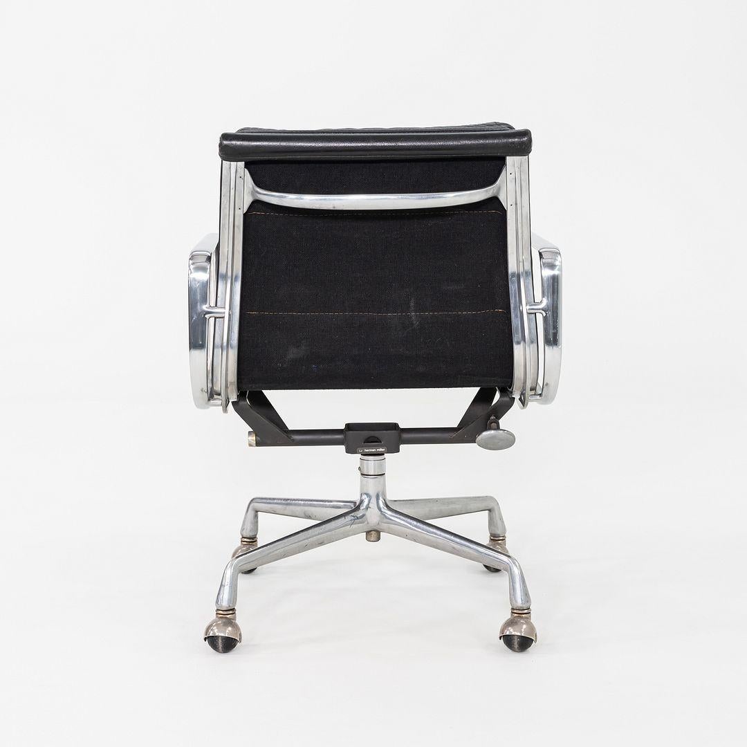 1979 Herman Miller Eames Soft Pad Management-Schreibtischstuhl aus schwarzem Leder im Angebot 2
