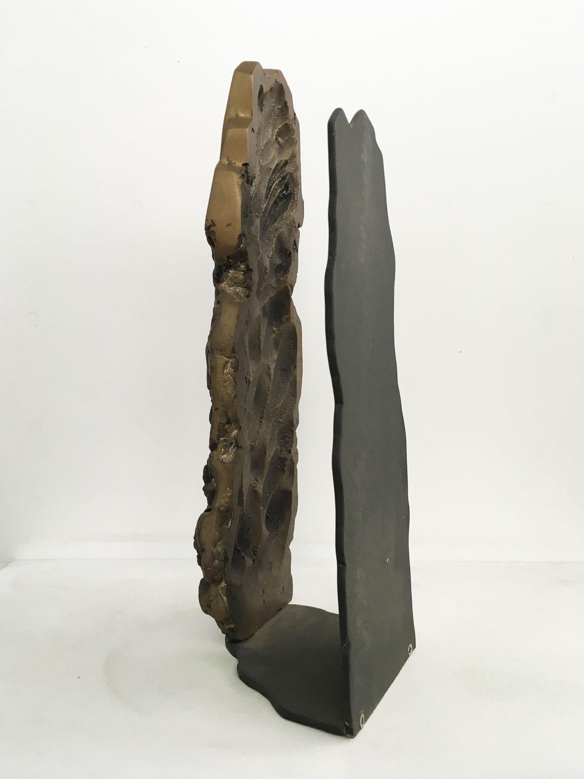 1979 Italy Post-Modern Graziano Pompili Abstract Bronze Sculpture For Sale 7