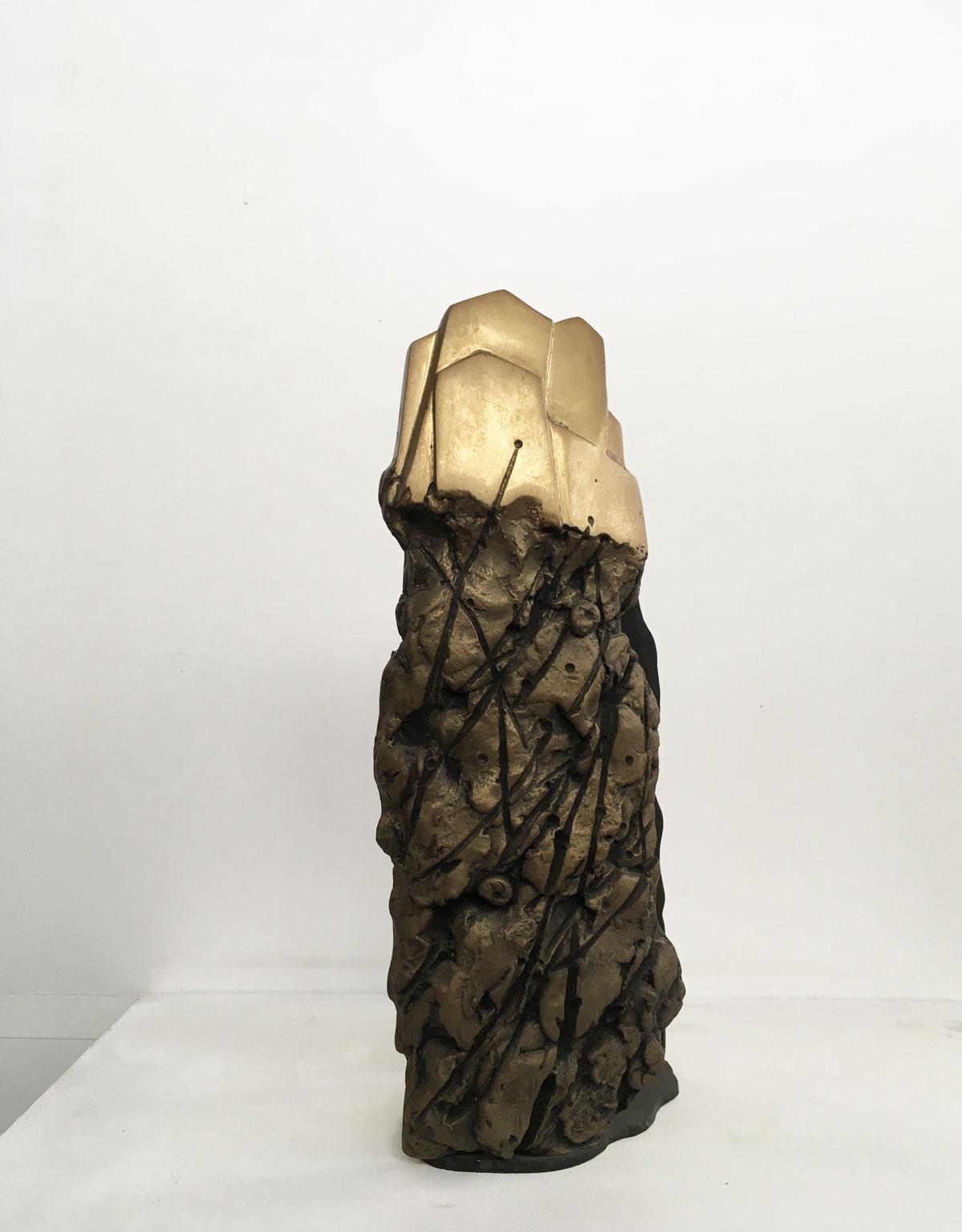 1979 Italy Post-Modern Graziano Pompili Abstract Bronze Sculpture In Good Condition For Sale In Brescia, IT