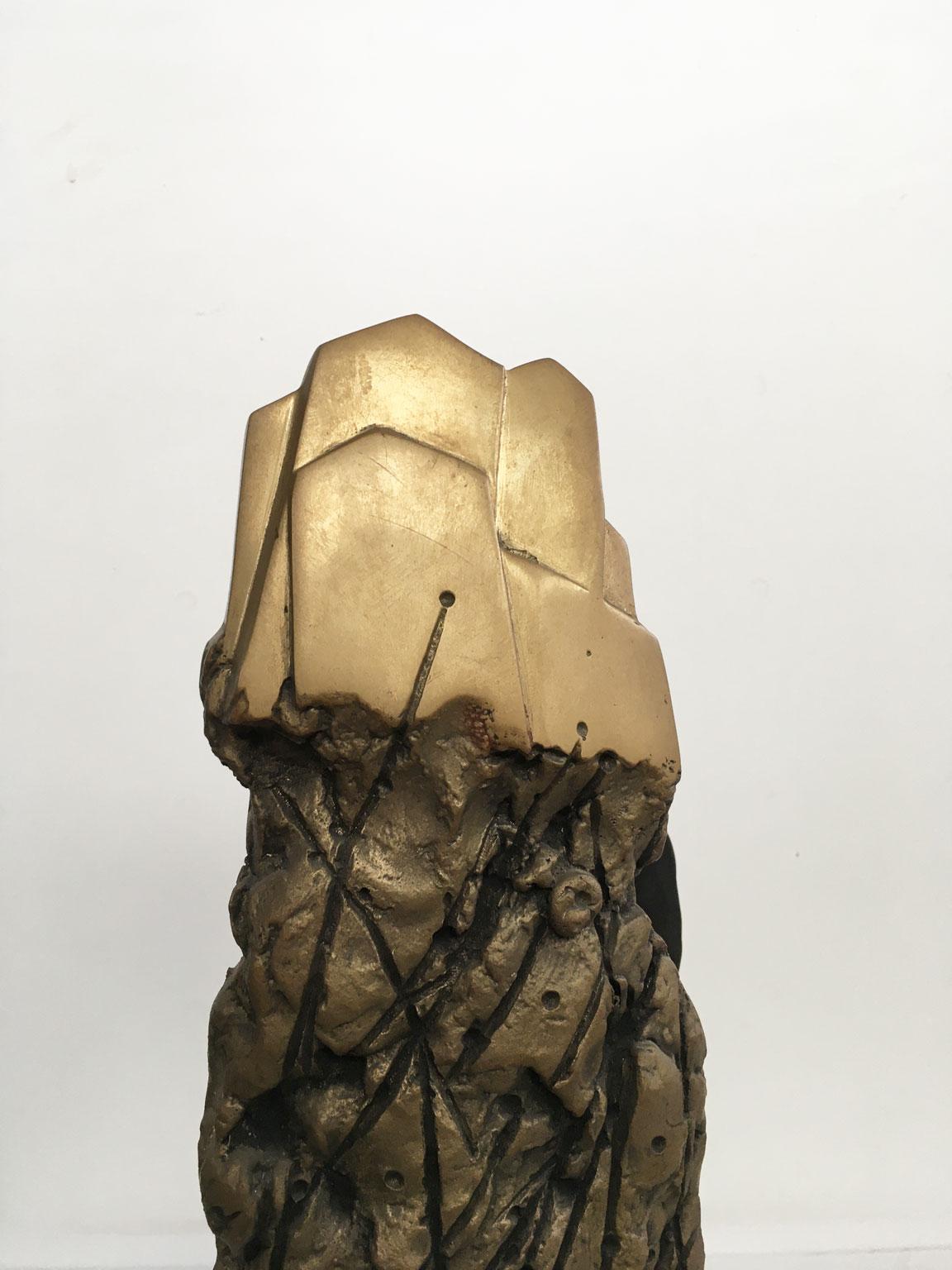 20th Century 1979 Italy Post-Modern Graziano Pompili Abstract Bronze Sculpture For Sale