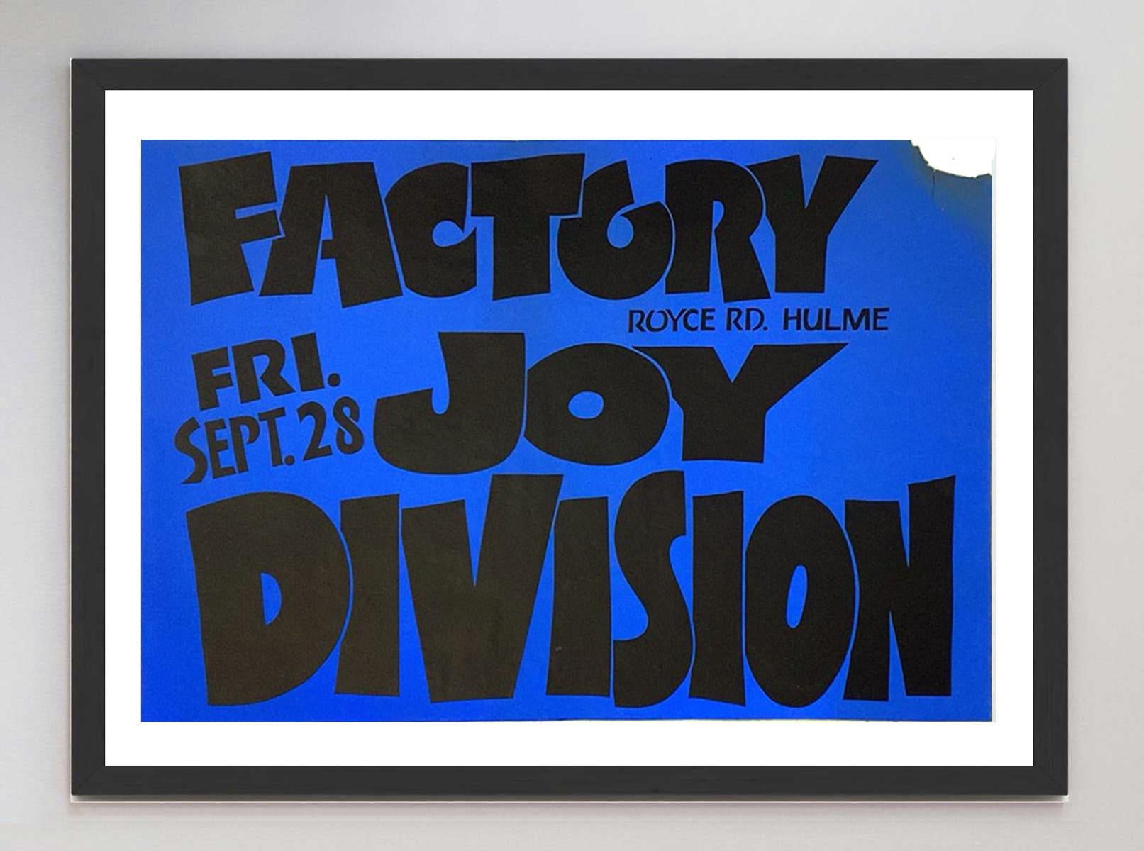 1979 Joy Division - Póster Vintage Original de Fábrica Británico en venta