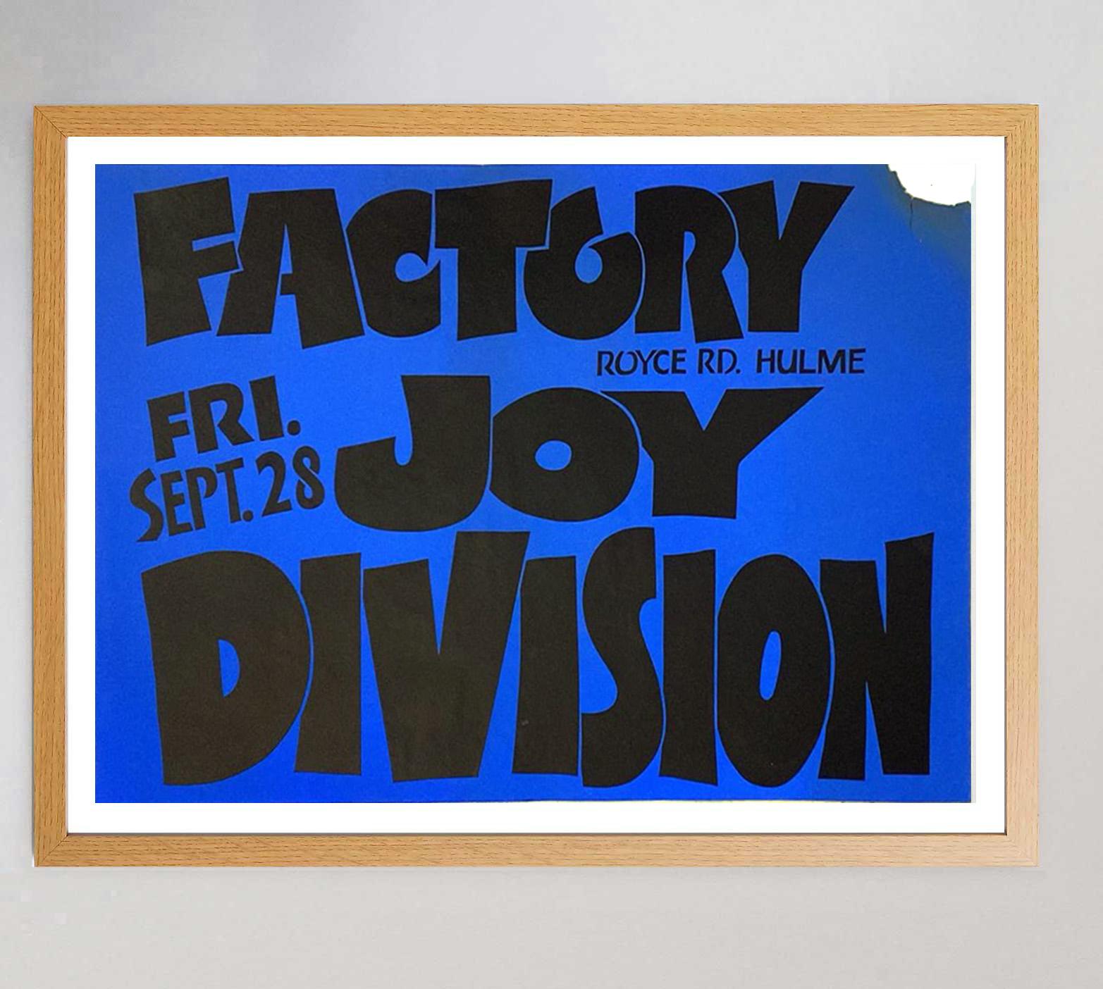 1979 Joy Division - Póster Vintage Original de Fábrica en Bastante bueno estado para la venta en Winchester, GB