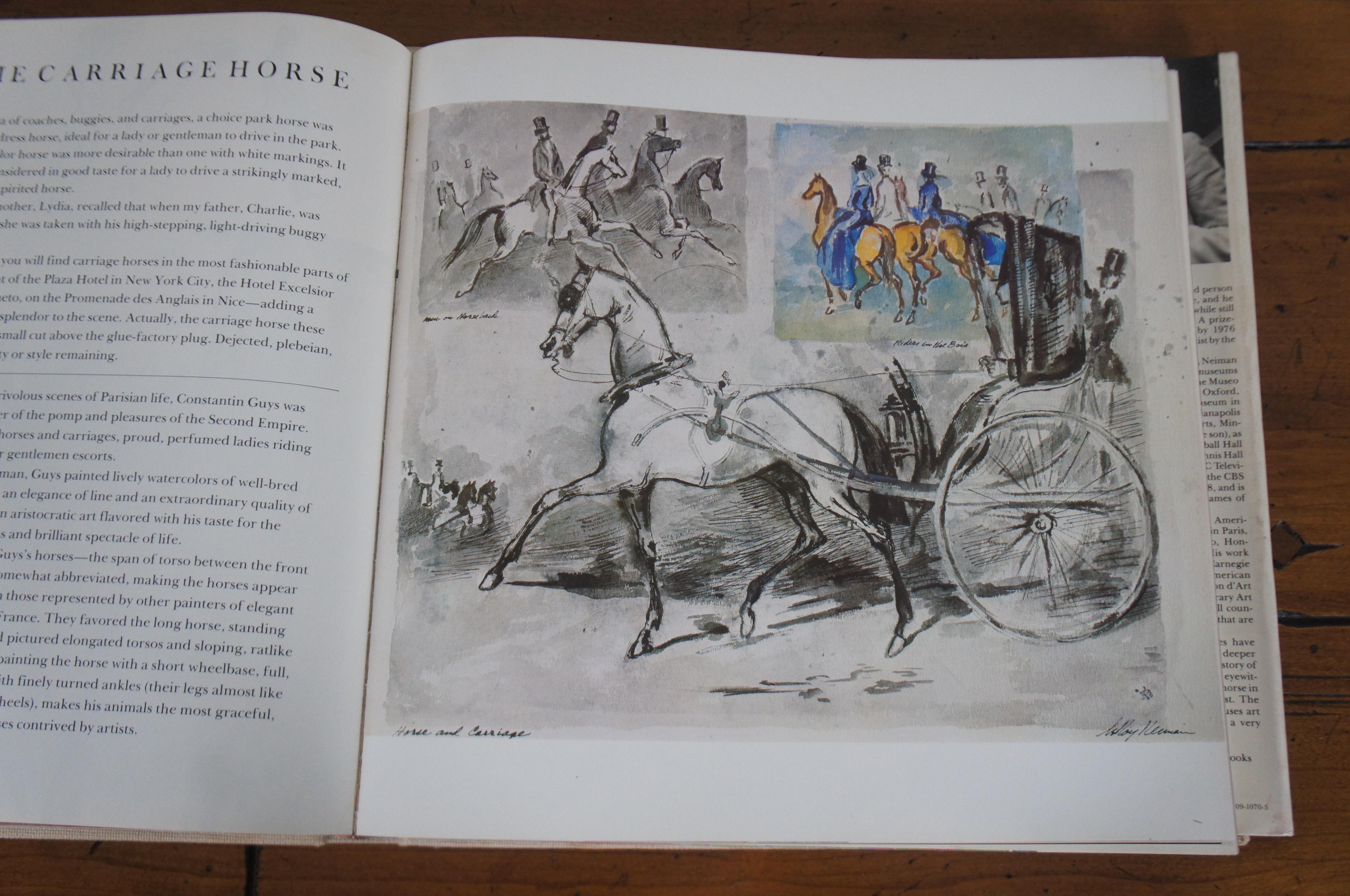 1979 LeRoy Neiman Horses Equestrian Coffee Table Book Geis Abrams HB 14