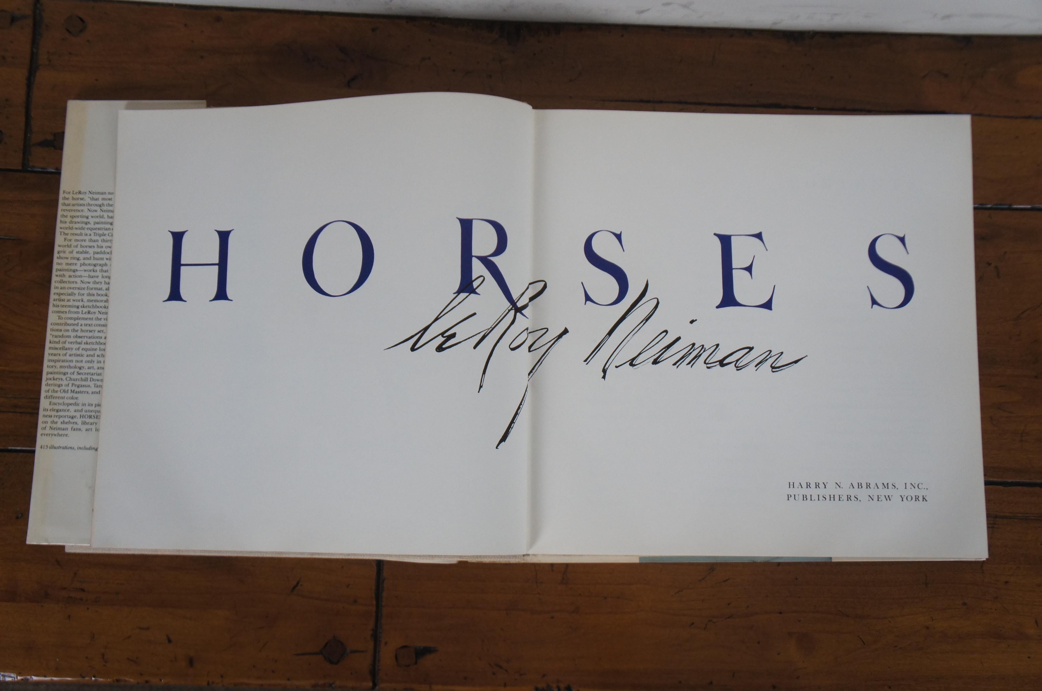 Paper 1979 LeRoy Neiman Horses Equestrian Coffee Table Book Geis Abrams HB 14