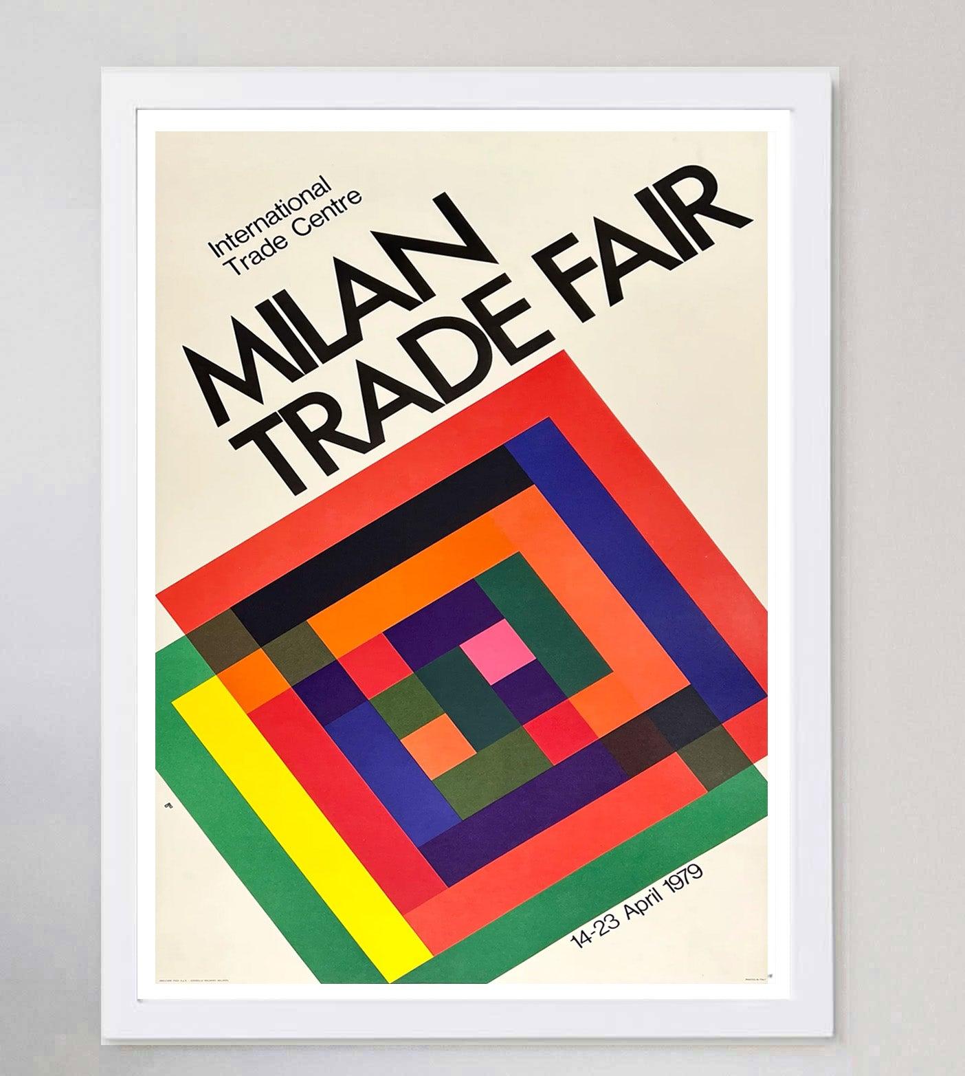1979 Feria de Milán Cartel Vintage Original en Bueno estado para la venta en Winchester, GB