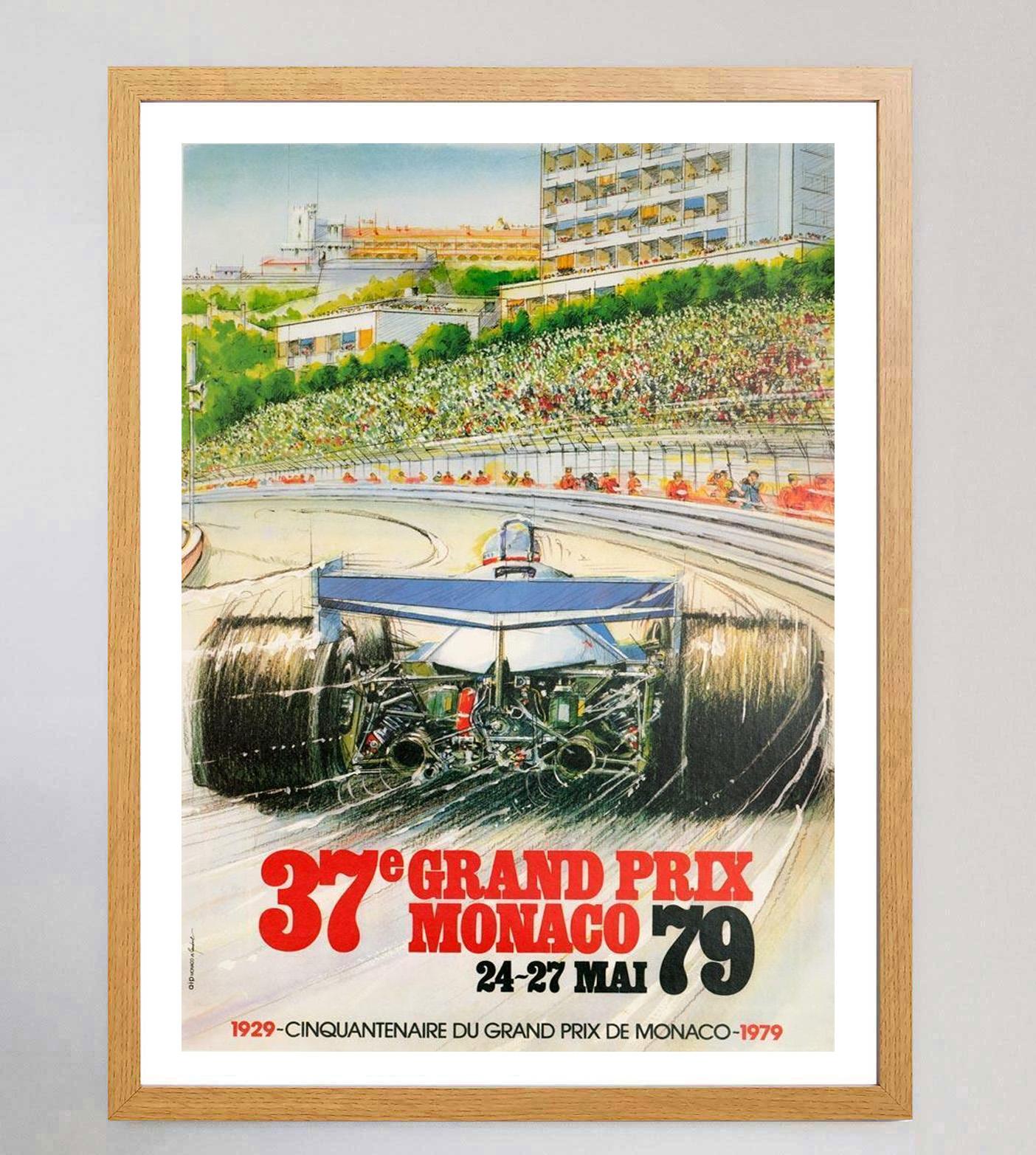 Francese 1979 Gran Premio di Monaco Poster originale d'epoca in vendita