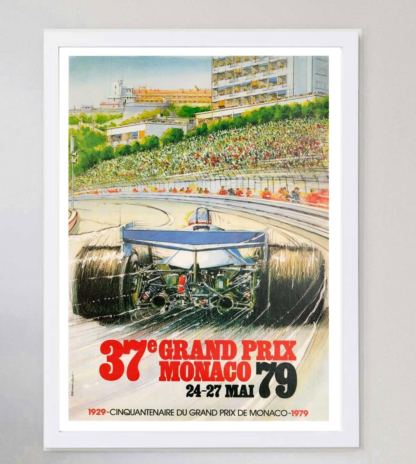 1979 Gran Premio di Monaco Poster originale d'epoca In condizioni buone in vendita a Winchester, GB
