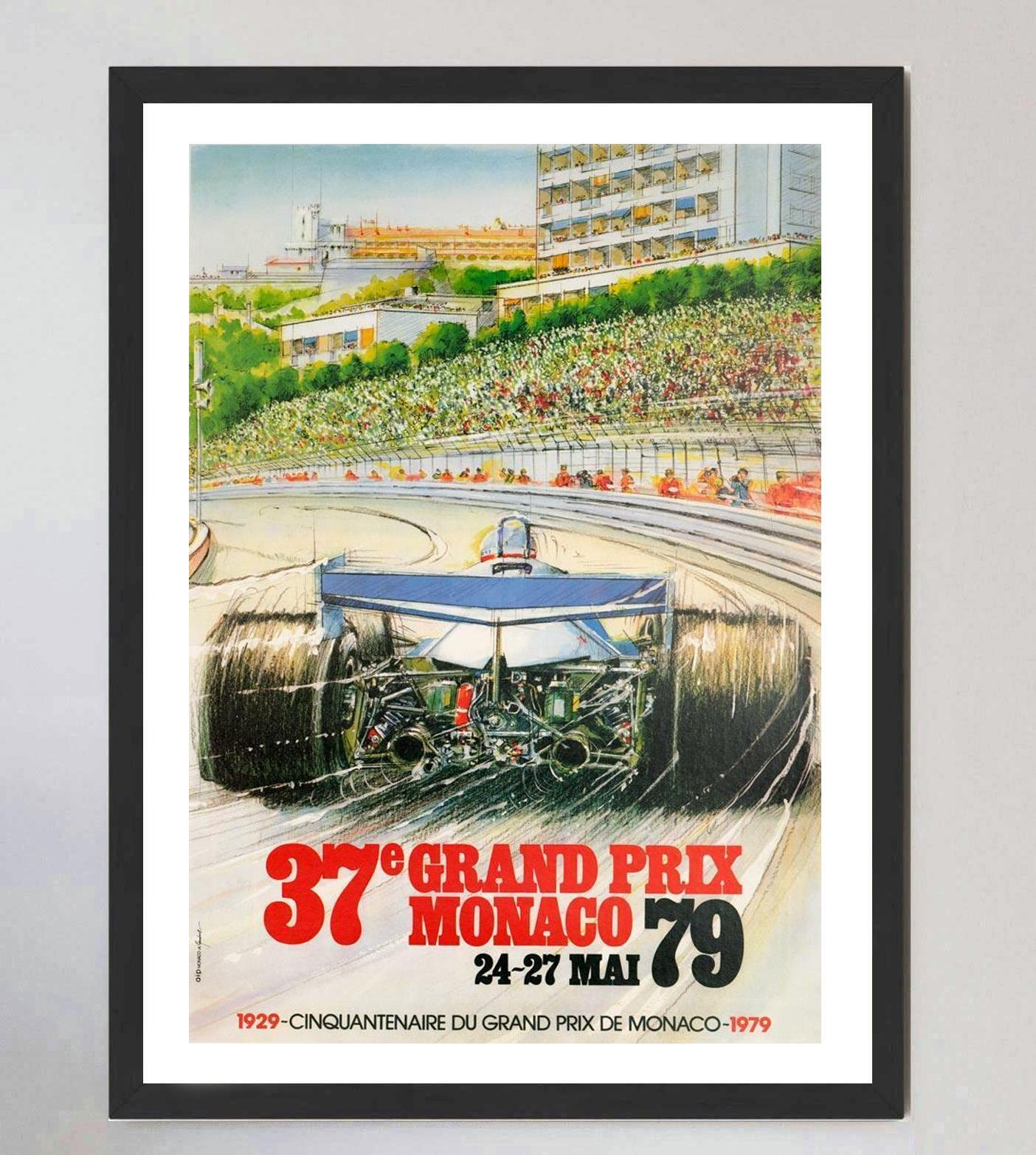 Fine XX secolo 1979 Gran Premio di Monaco Poster originale d'epoca in vendita