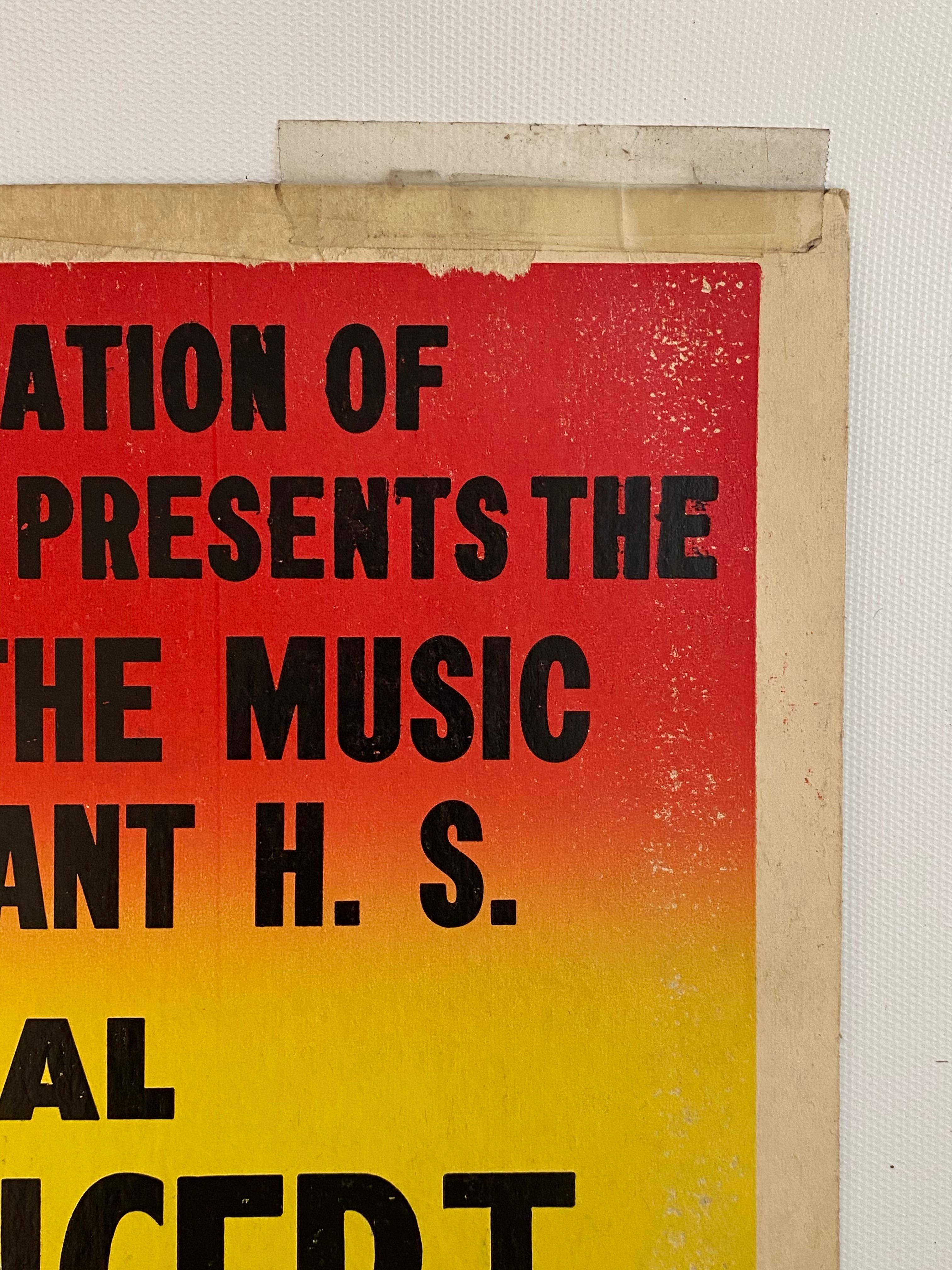 1979 New York City Stuyvesant High School Frühlings-Konzertplakat im Angebot 1
