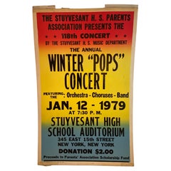 1979 New York City Stuyvesant High School Winter Pops Concert Poster