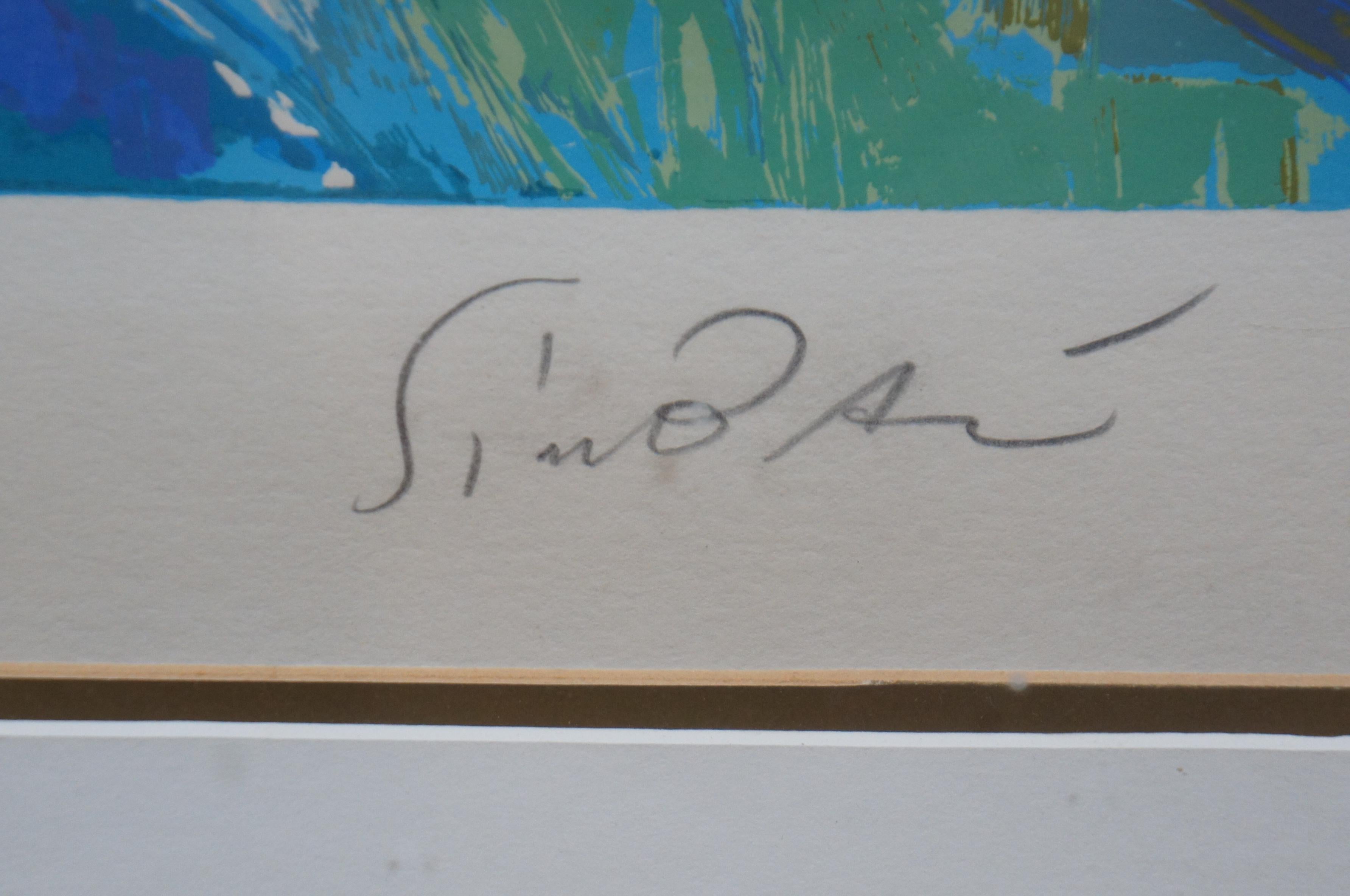Late 20th Century 1979 Nicola Simbari Italian Impressionist Seascape Serigraph Print Jennifer