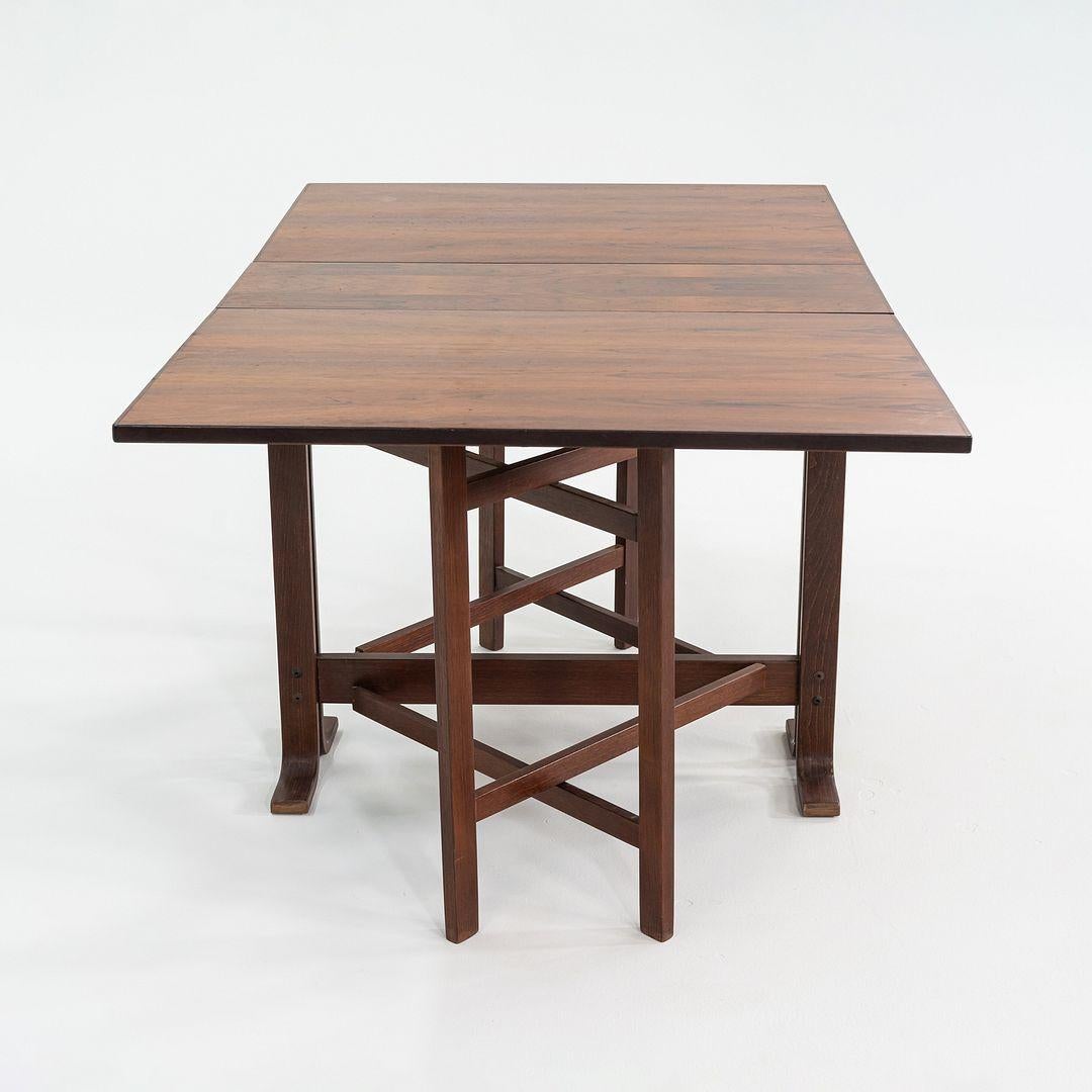 1979 Norwegian Bendt Winge for Kleppe Mobelfabrik Drop Leaf Dining Table In Good Condition For Sale In Philadelphia, PA