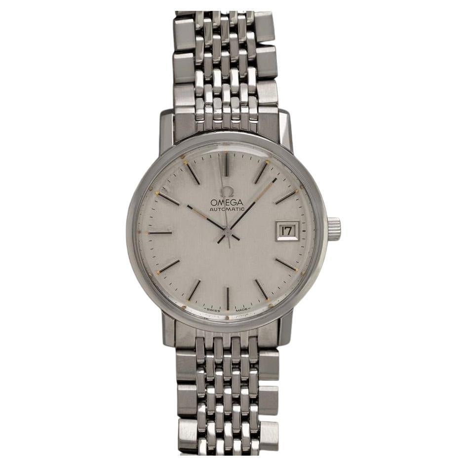 1979 Omega (Seamaster) Vintage Mens Full Size Watch with Beads of Rice Bracelet