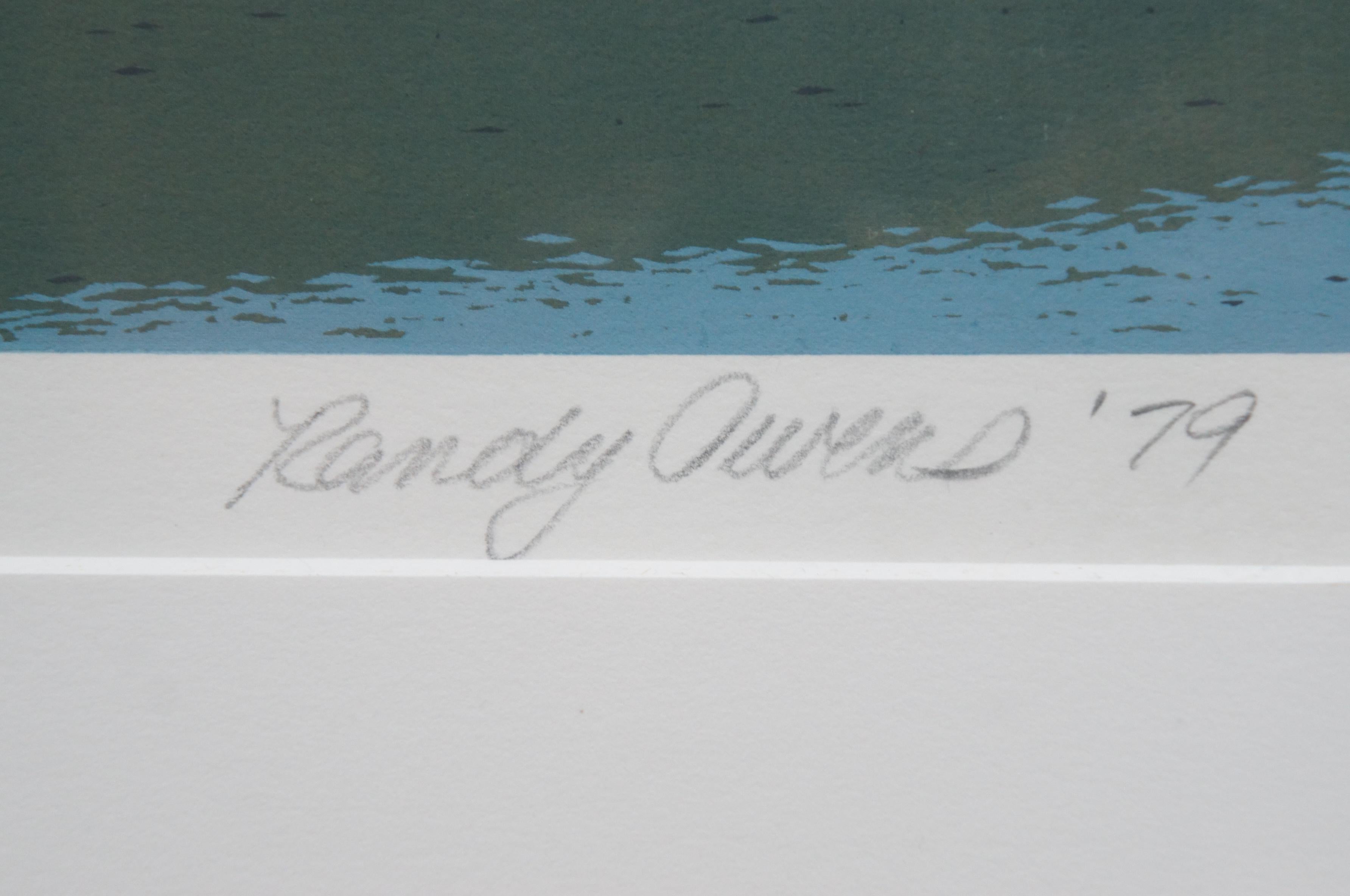 1979 Randy Owens Harpers Ferry West Virginia City Land Stadt Landschaft Stadtlandschaft Serigraphie Druck im Angebot 3