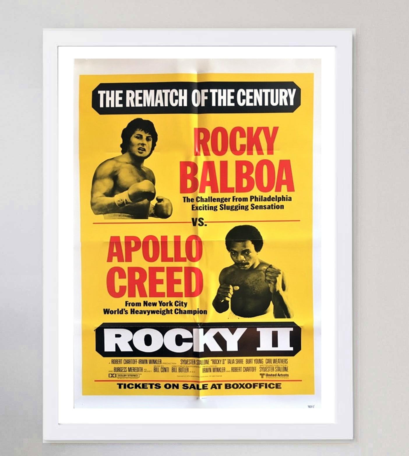 Affiche vintage d'origine Rocky II, 1979 Bon état - En vente à Winchester, GB