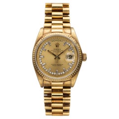 1979 Rolex Day-Date 36 18K YG 18038 Auto Diamond String Dial 36mm