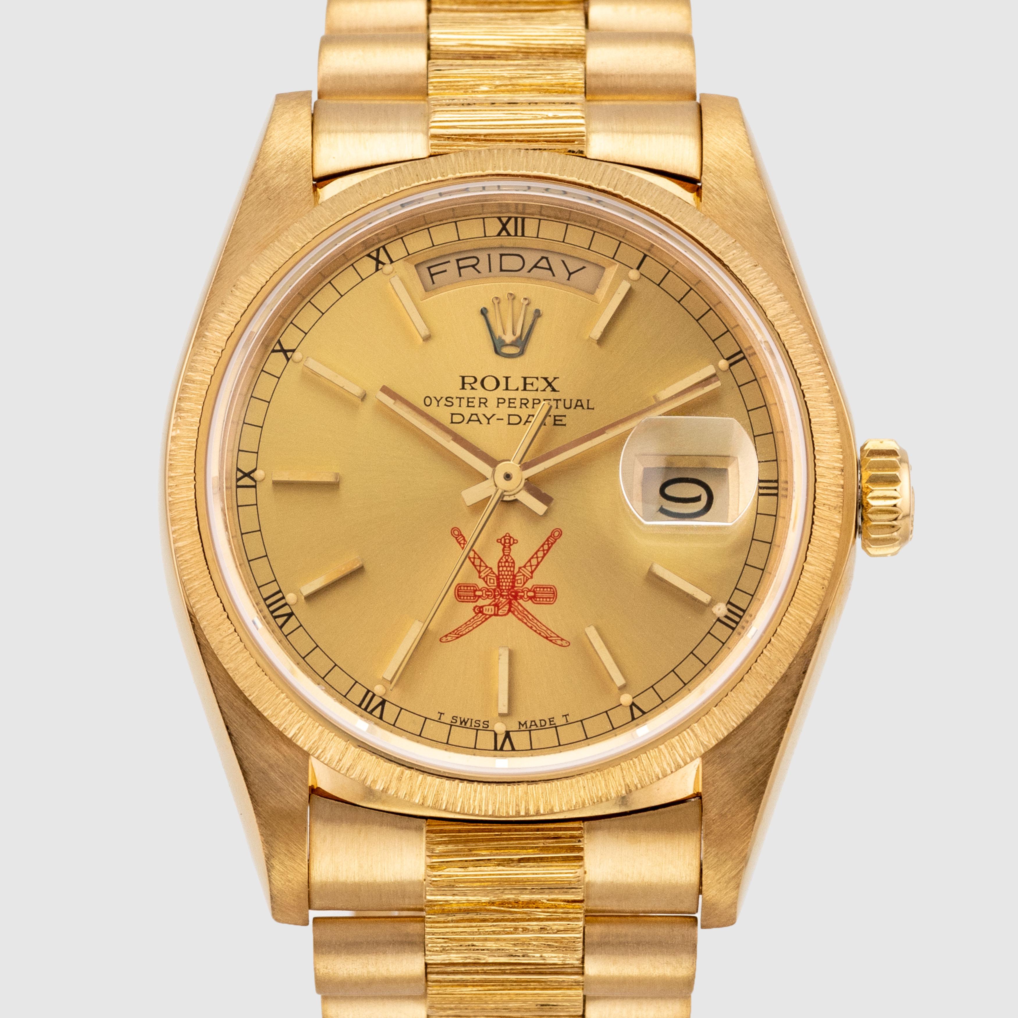 1979 Rolex Day Date Khanjar Ref. 18078 im Zustand „Gut“ im Angebot in Dubai, AE