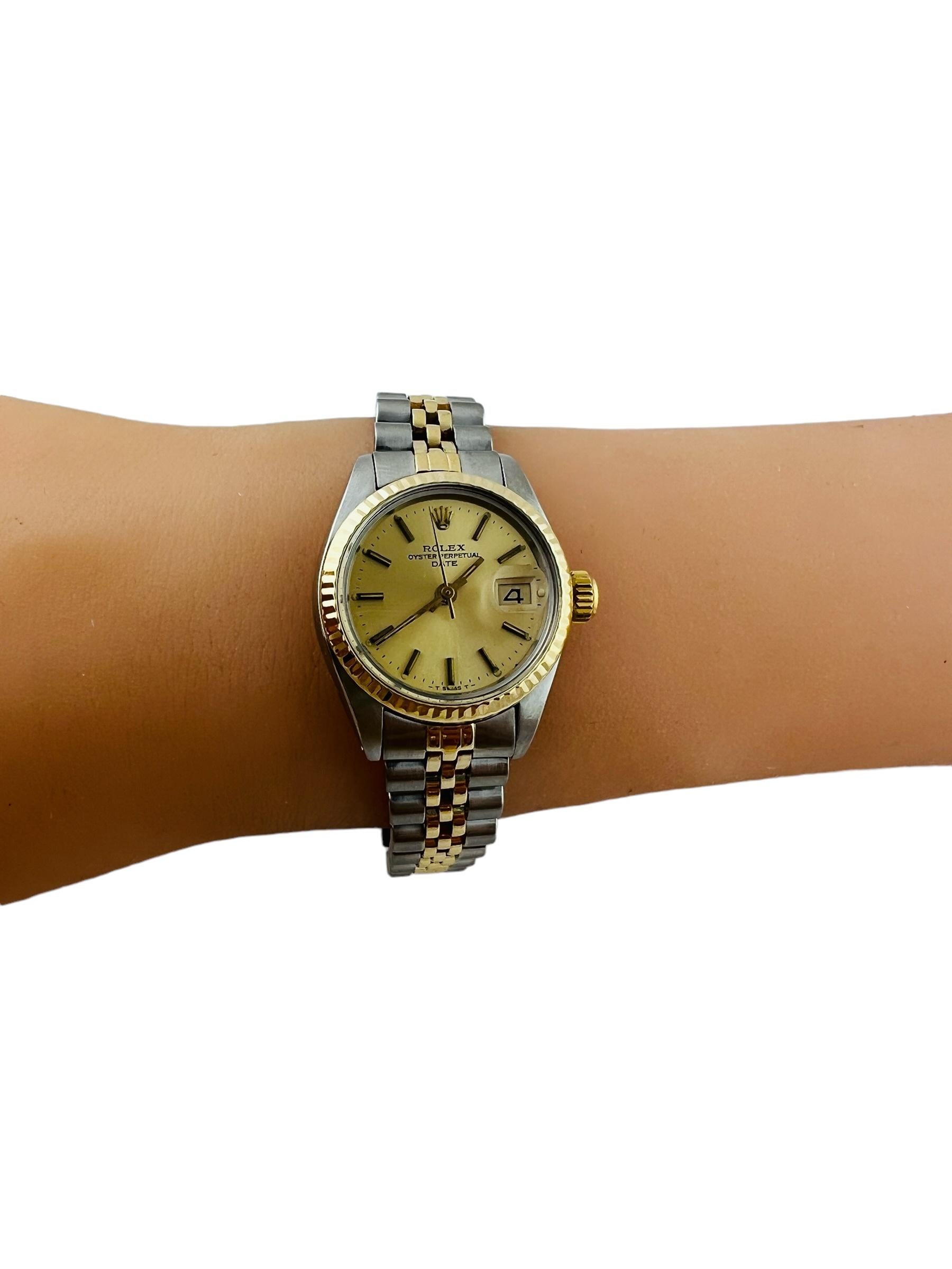 1979 Rolex Ladies Two Tone Datejust 6917 Champagne Dial Watch 3