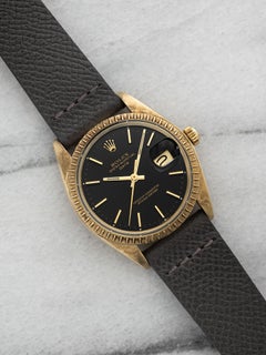 1979 Rolex OP Date 15037 Yellow Gold Auto Black Stick Dial 34mm