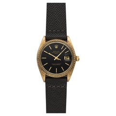 1979 Rolex OP Date 15037 Yellow Gold Auto Black Stick Dial 34mm