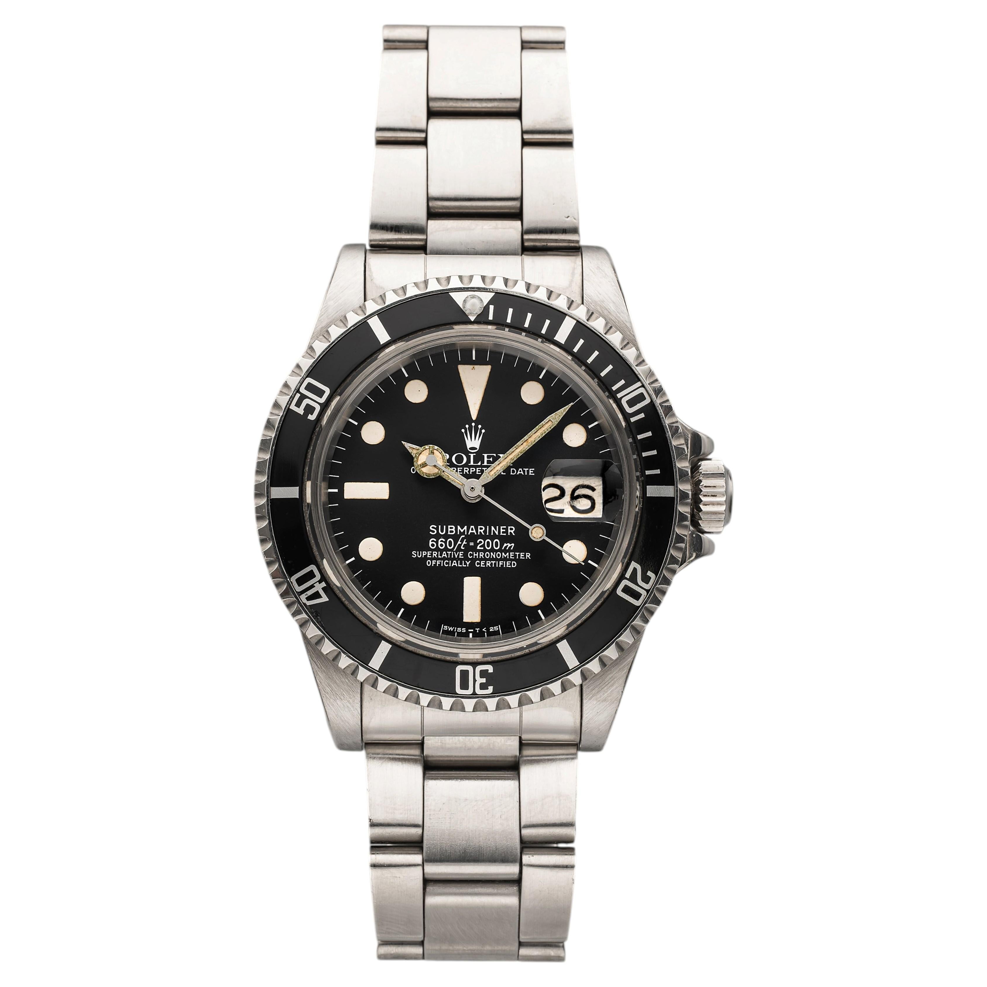 1979 Rolex Submariner Date 1680 Acero inoxidable Esfera negra Automático 40mm