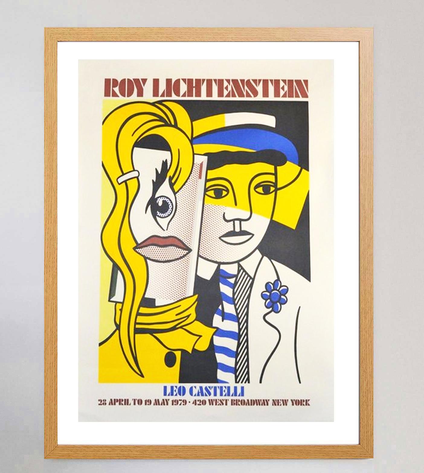 American 1979 Roy Lichtenstein, Leo Castelli Original Vintage Poster