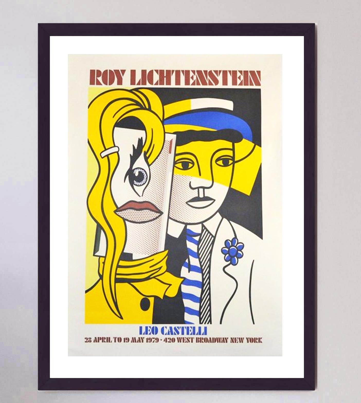 Late 20th Century 1979 Roy Lichtenstein, Leo Castelli Original Vintage Poster