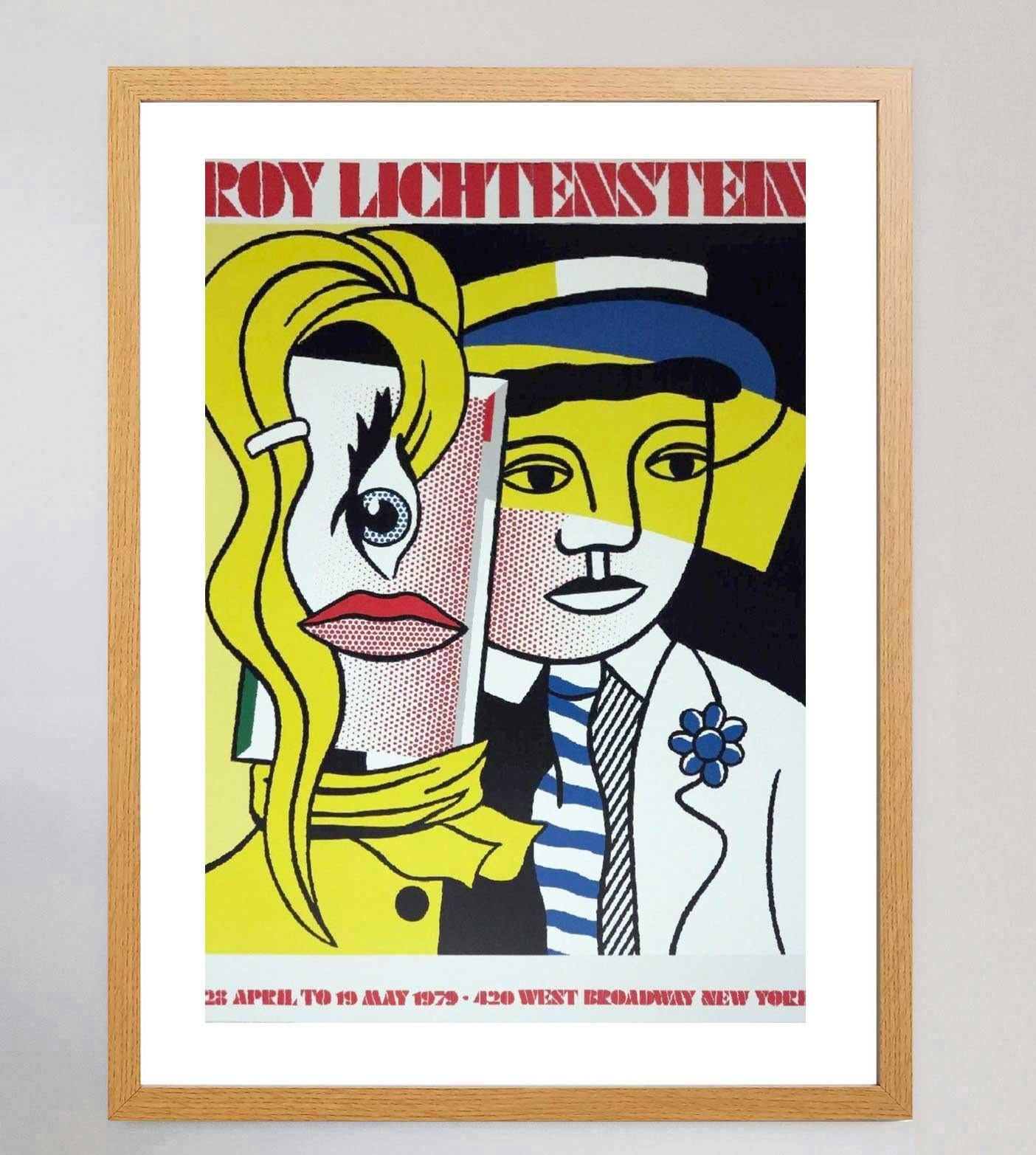 1979 Roy Lichtenstein - West Broadway 1979 Original Vintage Poster Bon état - En vente à Winchester, GB